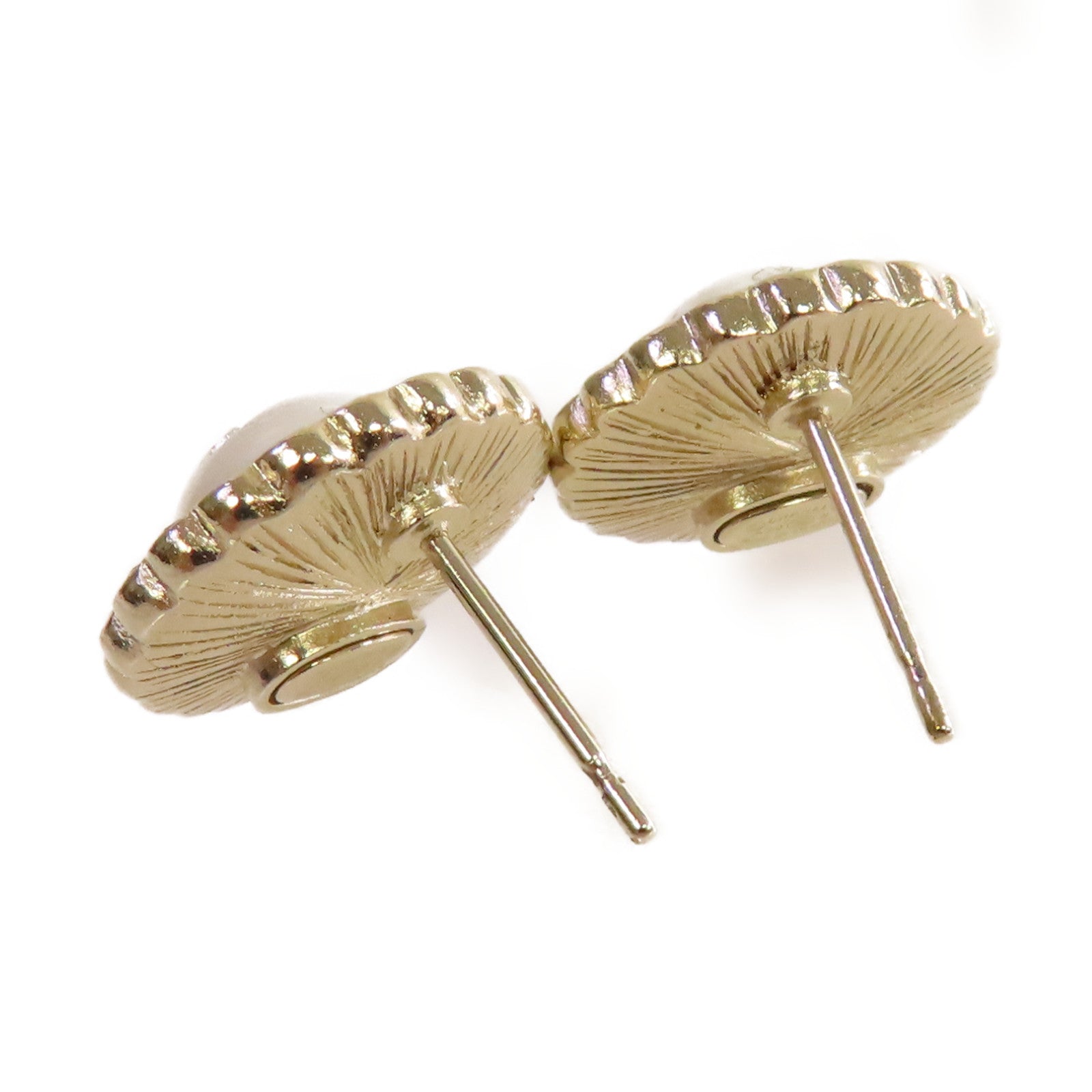 CHANEL 仿珍珠/金屬CC Earrings耳環珍珠色/金色