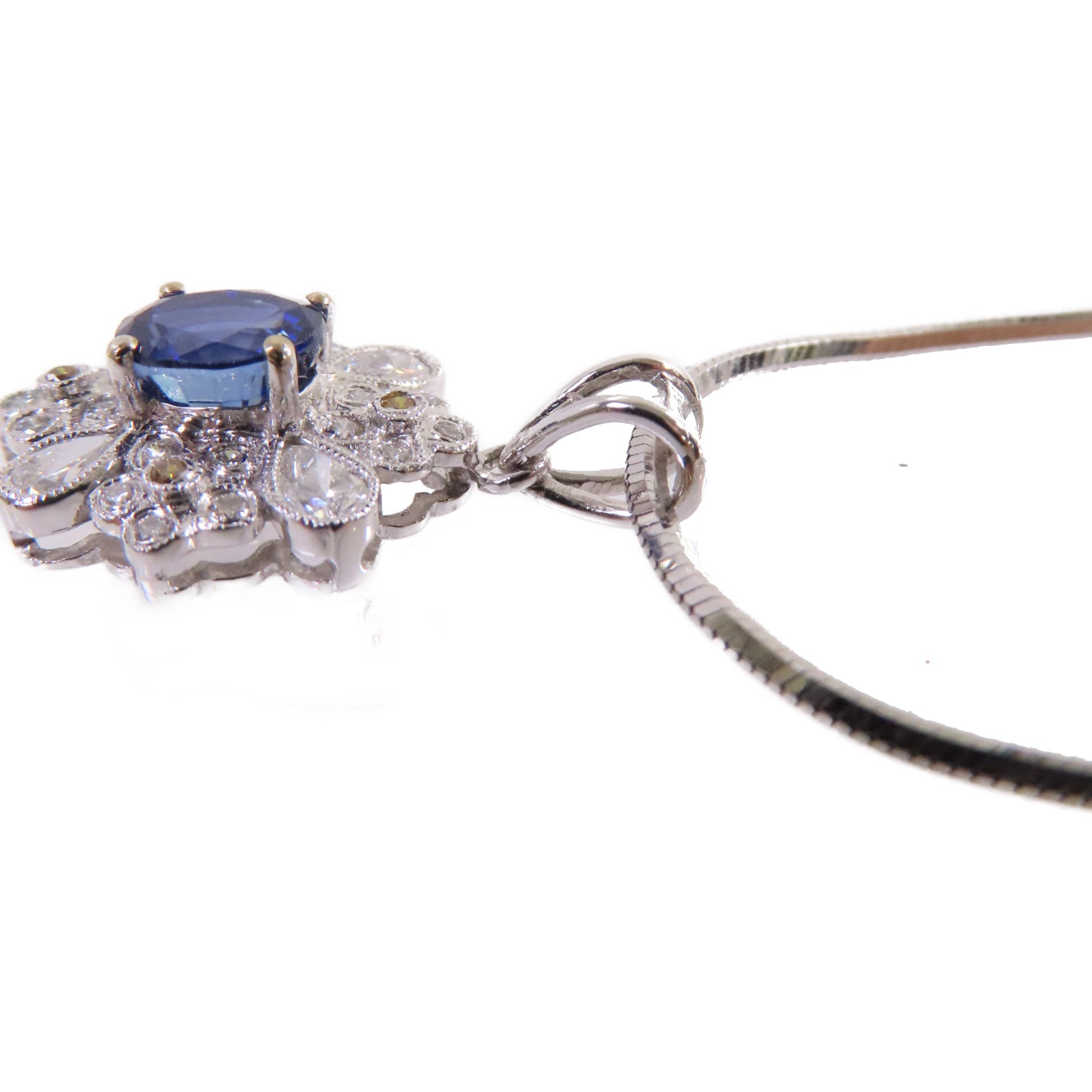 JEWELRY 18K白金/1.07ct藍寶石Sapphire Necklace項鏈