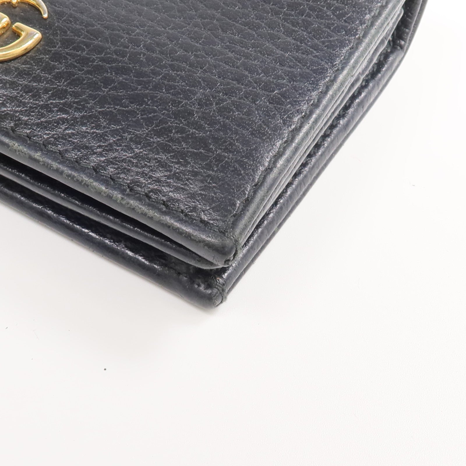 GUCCI 牛皮皮革GG Marmont Wallet金扣錢包