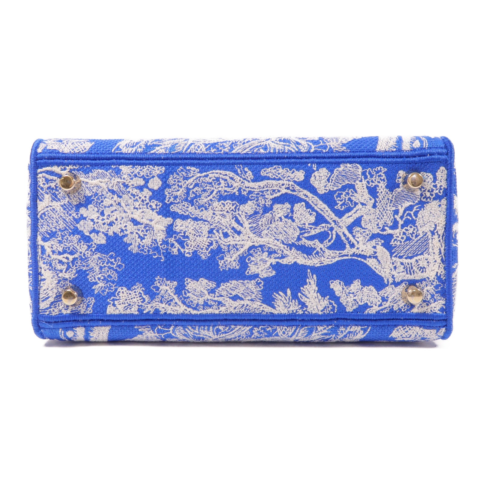 Dior 帆布Lady D-Lite金扣手挽肩背兩用袋