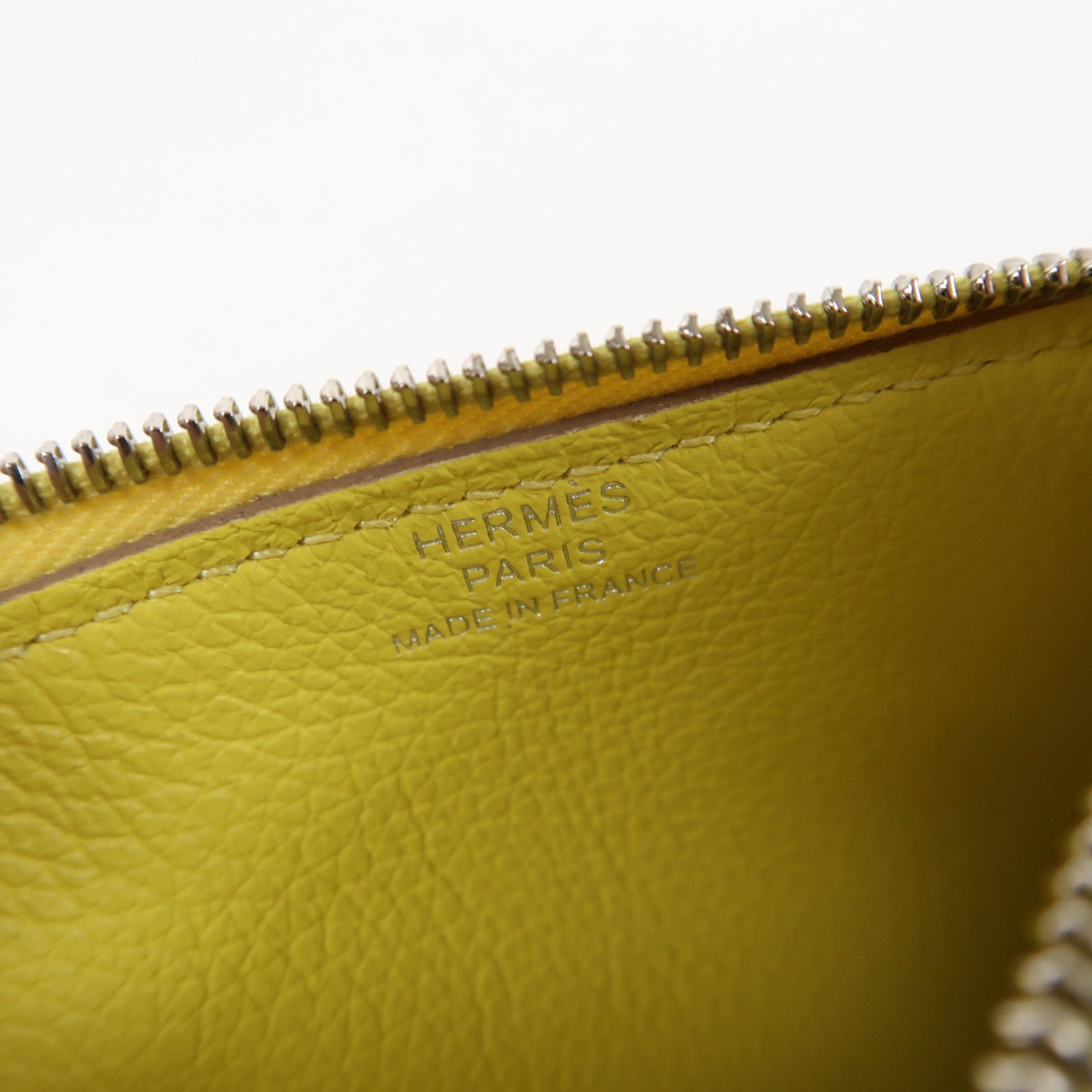 HERMES 【激減優惠】Evercolor皮革Roulis Slim Wallet銀扣錢包淺啡色/黃色