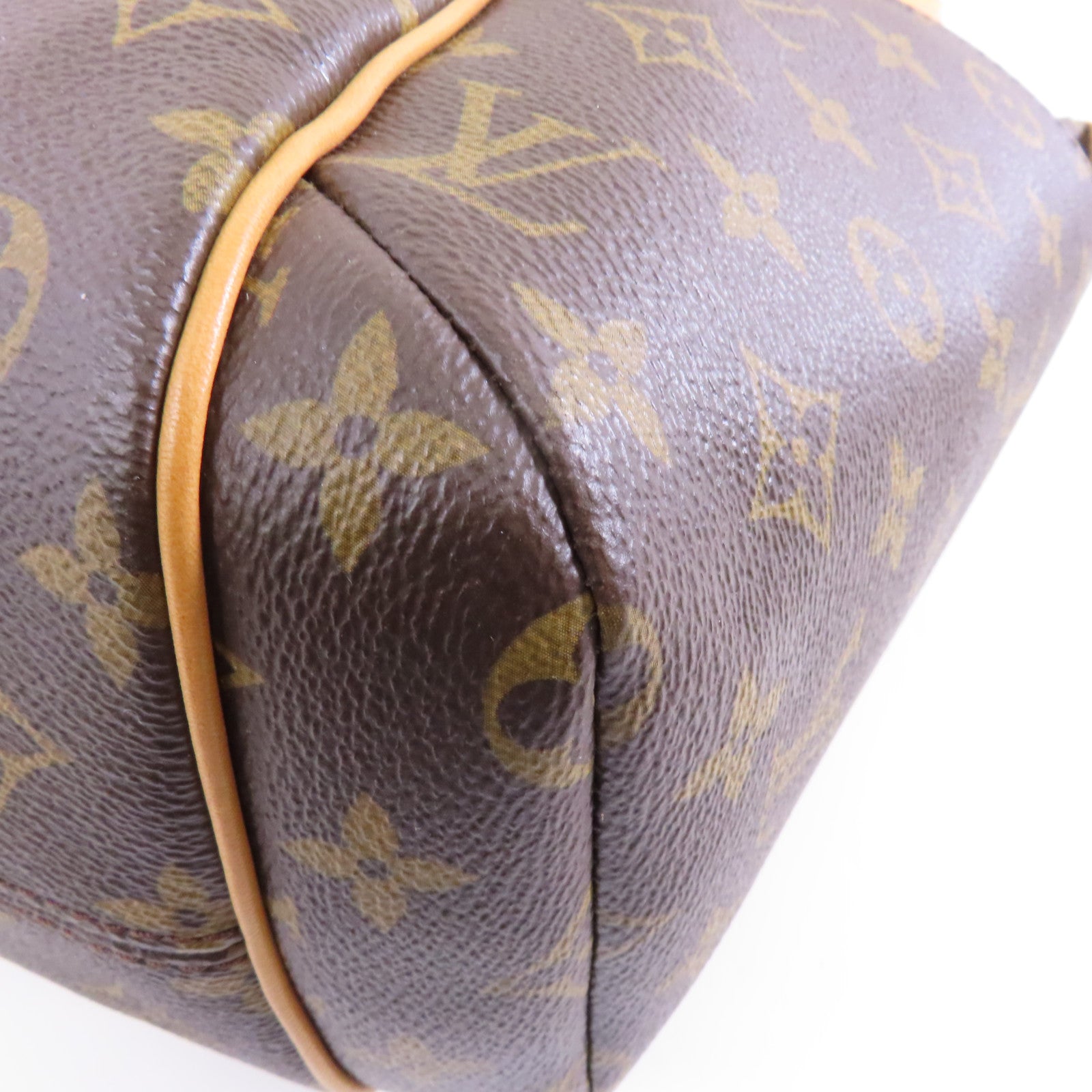LOUIS VUITTON Monogram Totally PM金扣手挽袋棕色