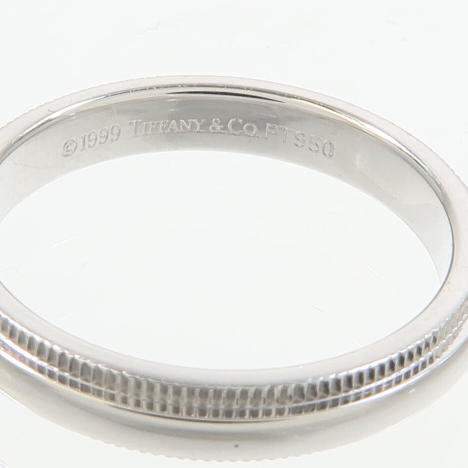 TIFFANY＆CO PT950鉑金Milgrain Band Ring戒指