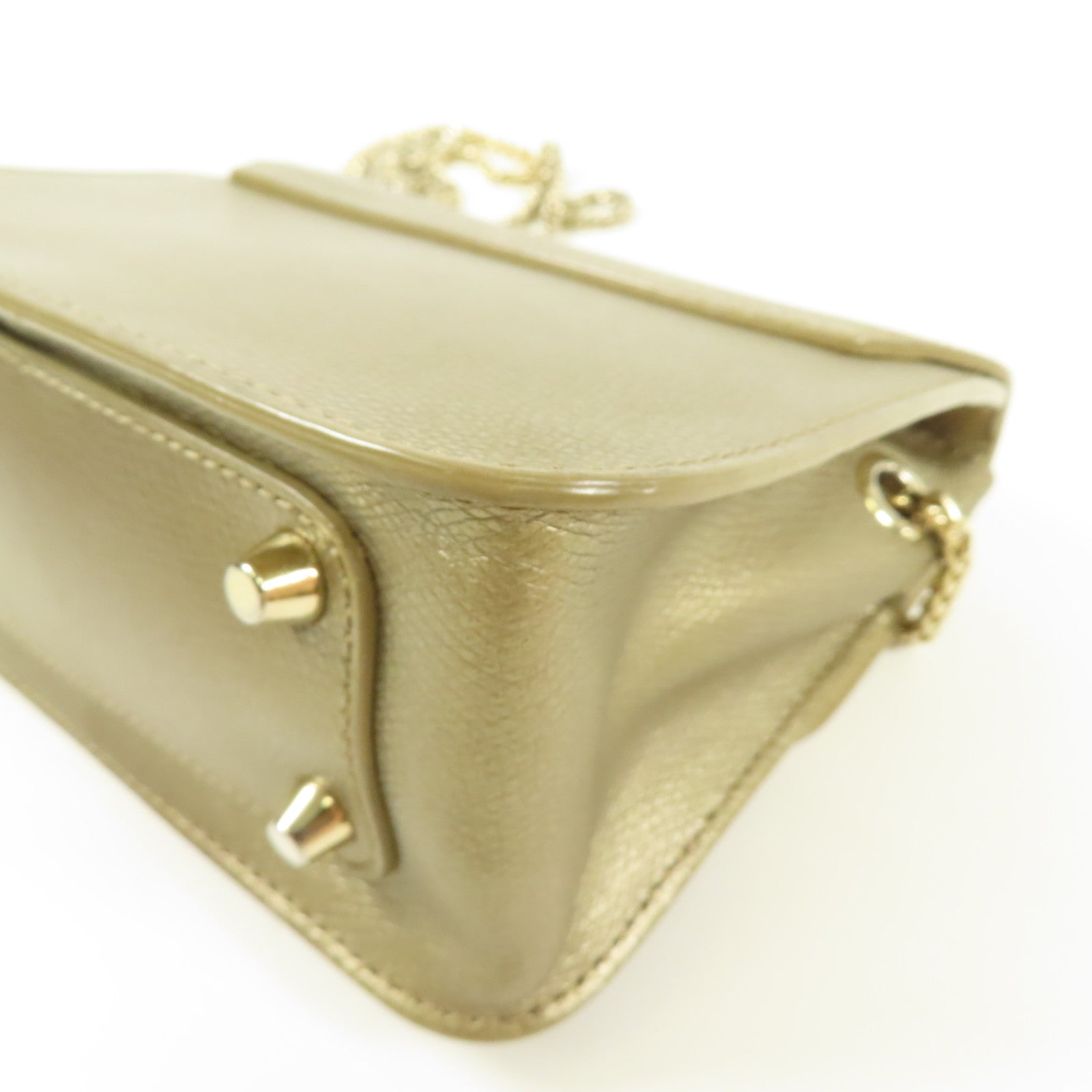 Furla 【激減優惠】牛皮皮革Chain Shoulder金扣鏈帶肩背袋