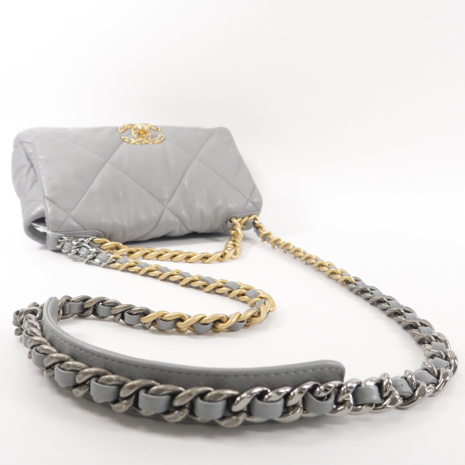 CHANEL 羊皮皮革Chanel 19 Small鏈帶肩背袋