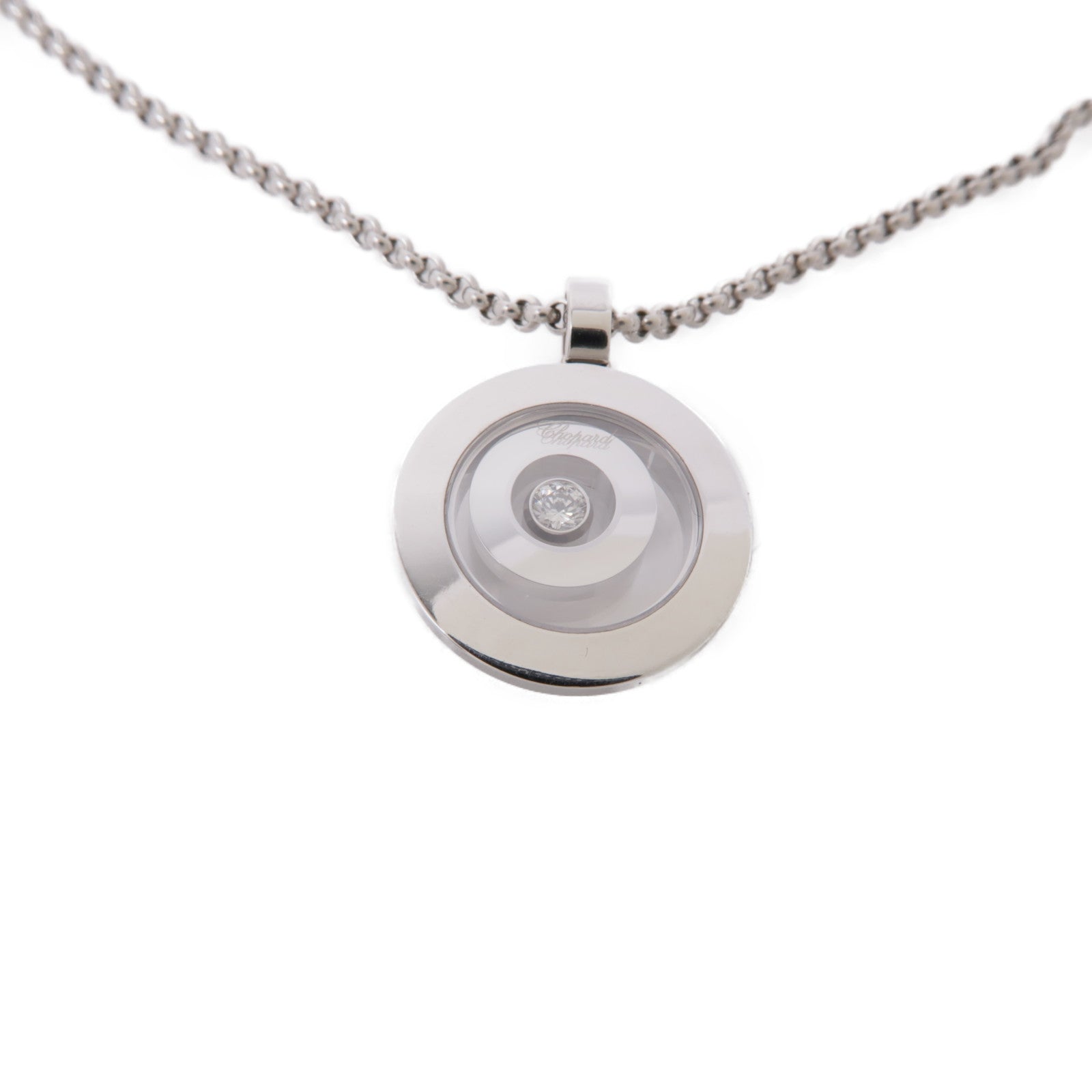 Chopard 18K白金Happy Spirit Diamond Necklace鑽石項鍊