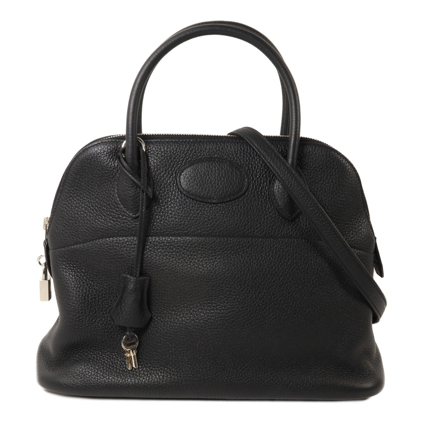 HERMES Clemence皮革Bolide 31手挽肩背兩用袋Noir