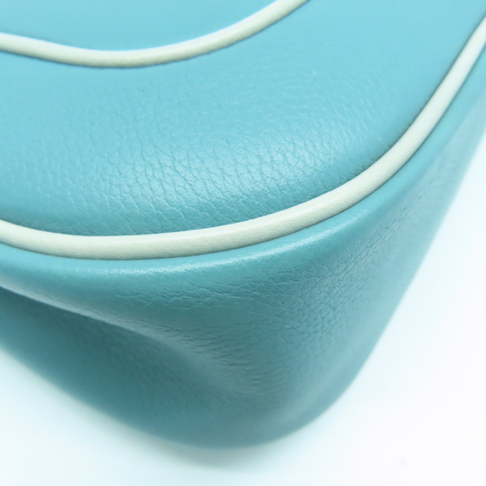 HERMES 【激減優惠】Evercolor皮革Mini Berline銀扣肩背袋藍色