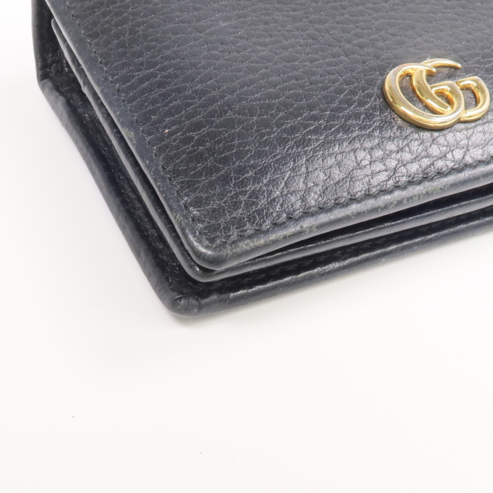 GUCCI 牛皮皮革GG Marmont Wallet金扣錢包
