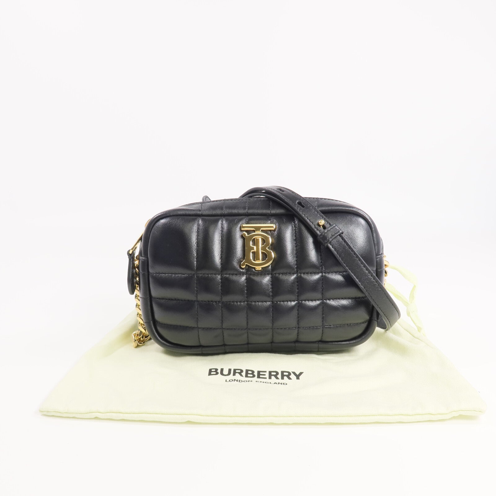 BURBERRY 牛皮皮革Lola金扣肩背袋