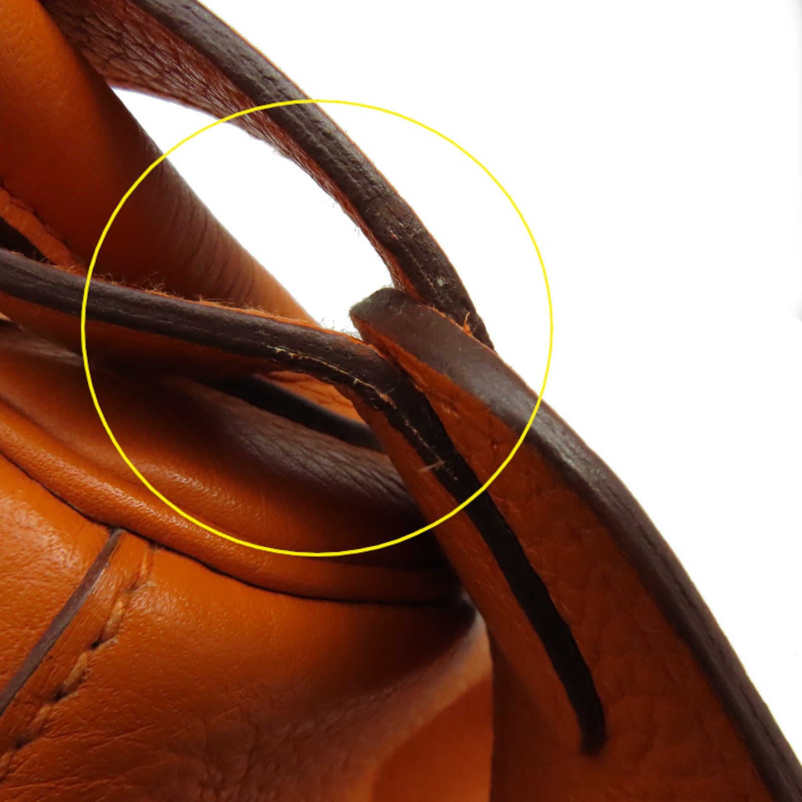 HERMES 【激減優惠】Clemence皮革Lindy 34 Shoulder Bag銀扣手挽肩背兩用袋Orange/橙色