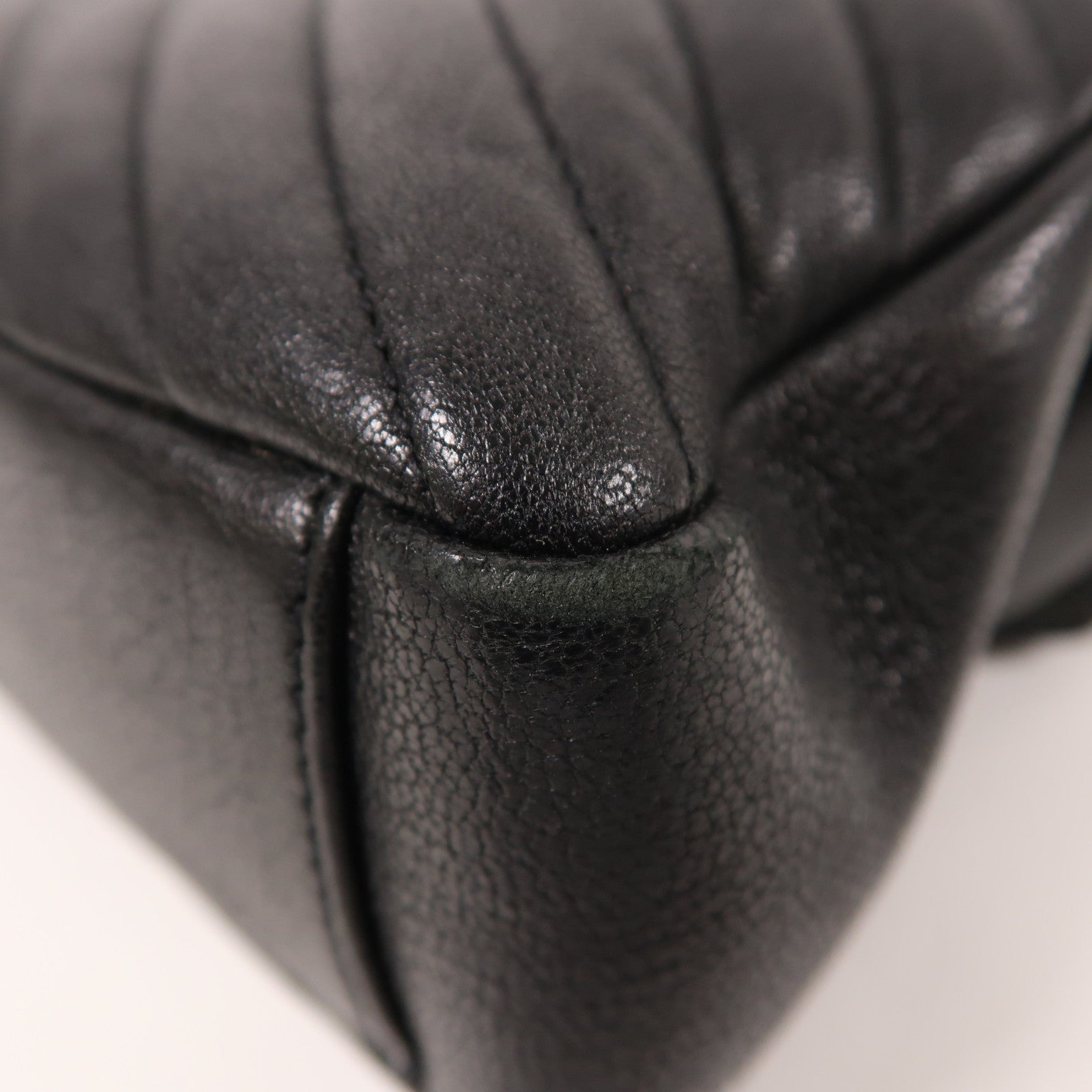 SAINT LAURENT 牛皮皮革Chain Shoulder銀扣手挽肩背兩用袋