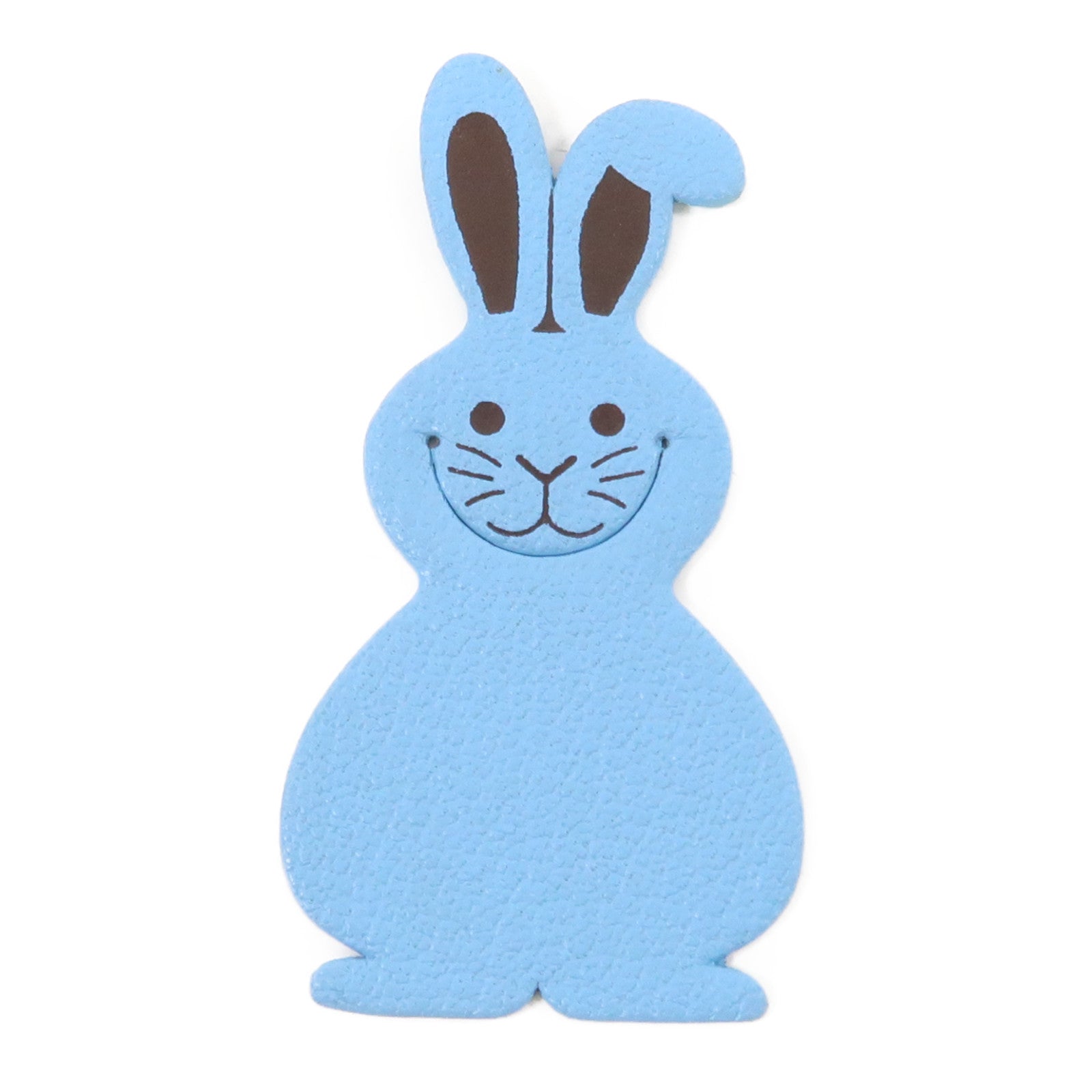 HERMES Chevre皮革Pikabook Rabbit Bookmark書籤糖果藍色