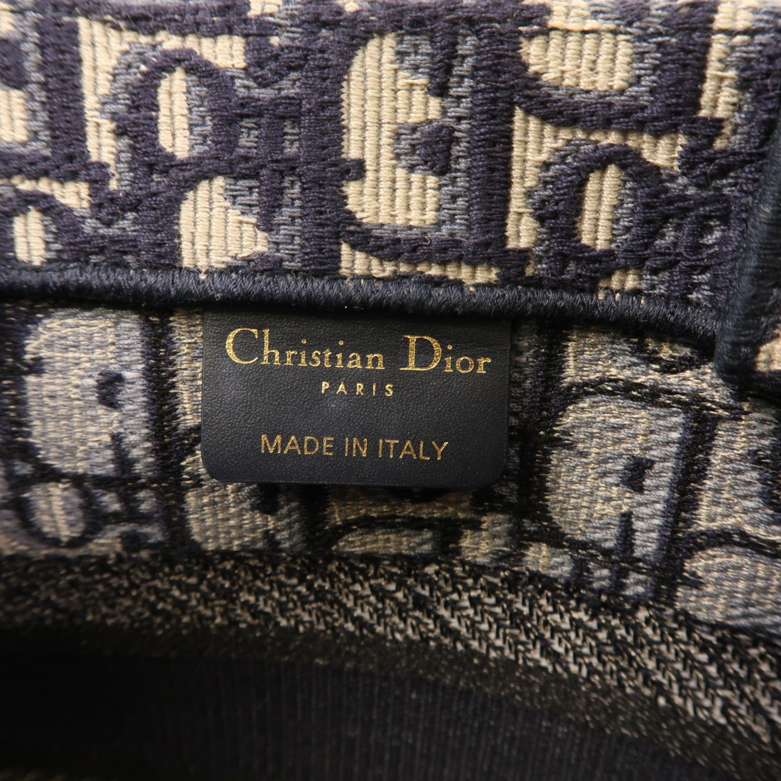 Dior 帆布Book Tote手挽袋白色/藍色