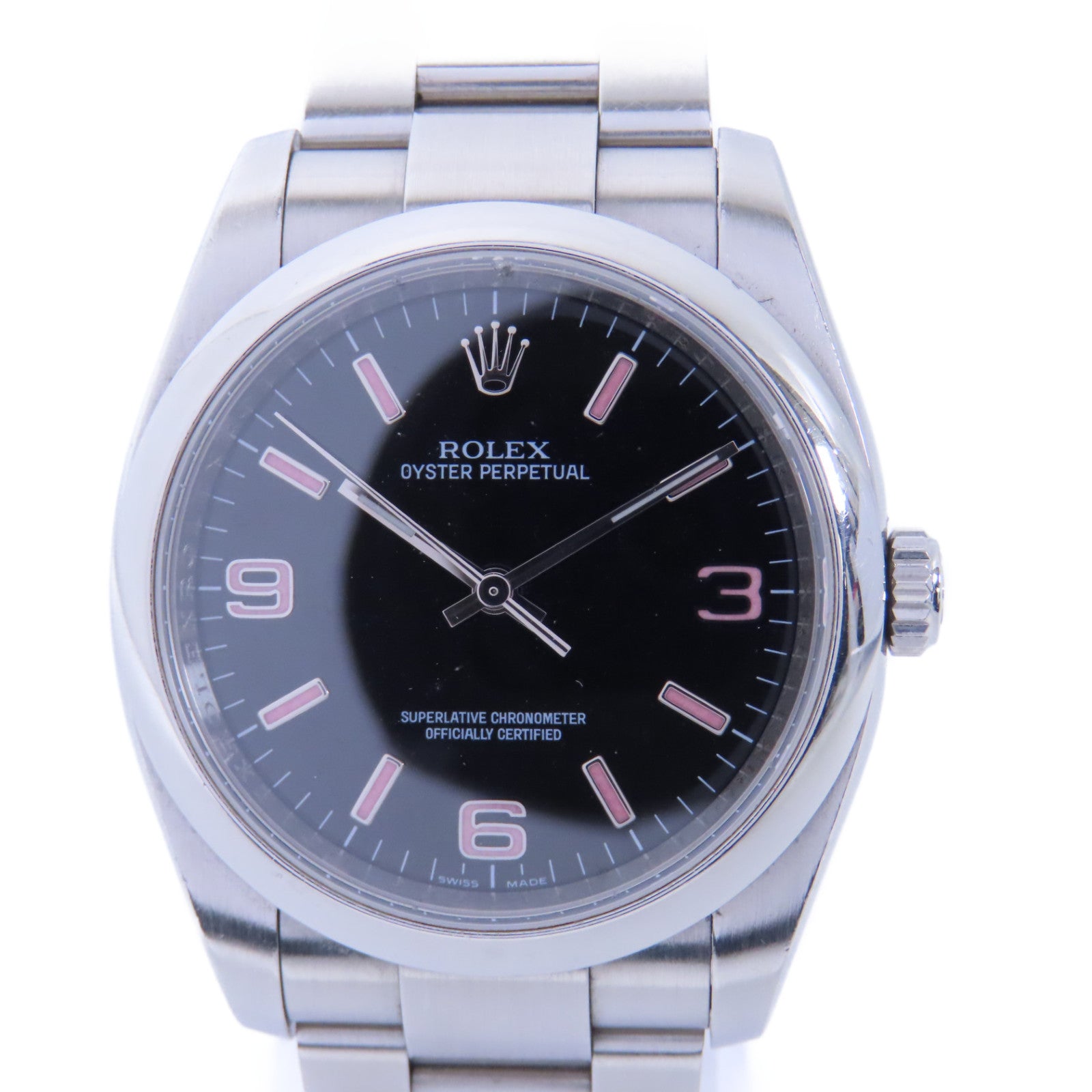 ROLEX 【激減優惠】Oyster Perpetual不鏽鋼手錶自動機芯黑色