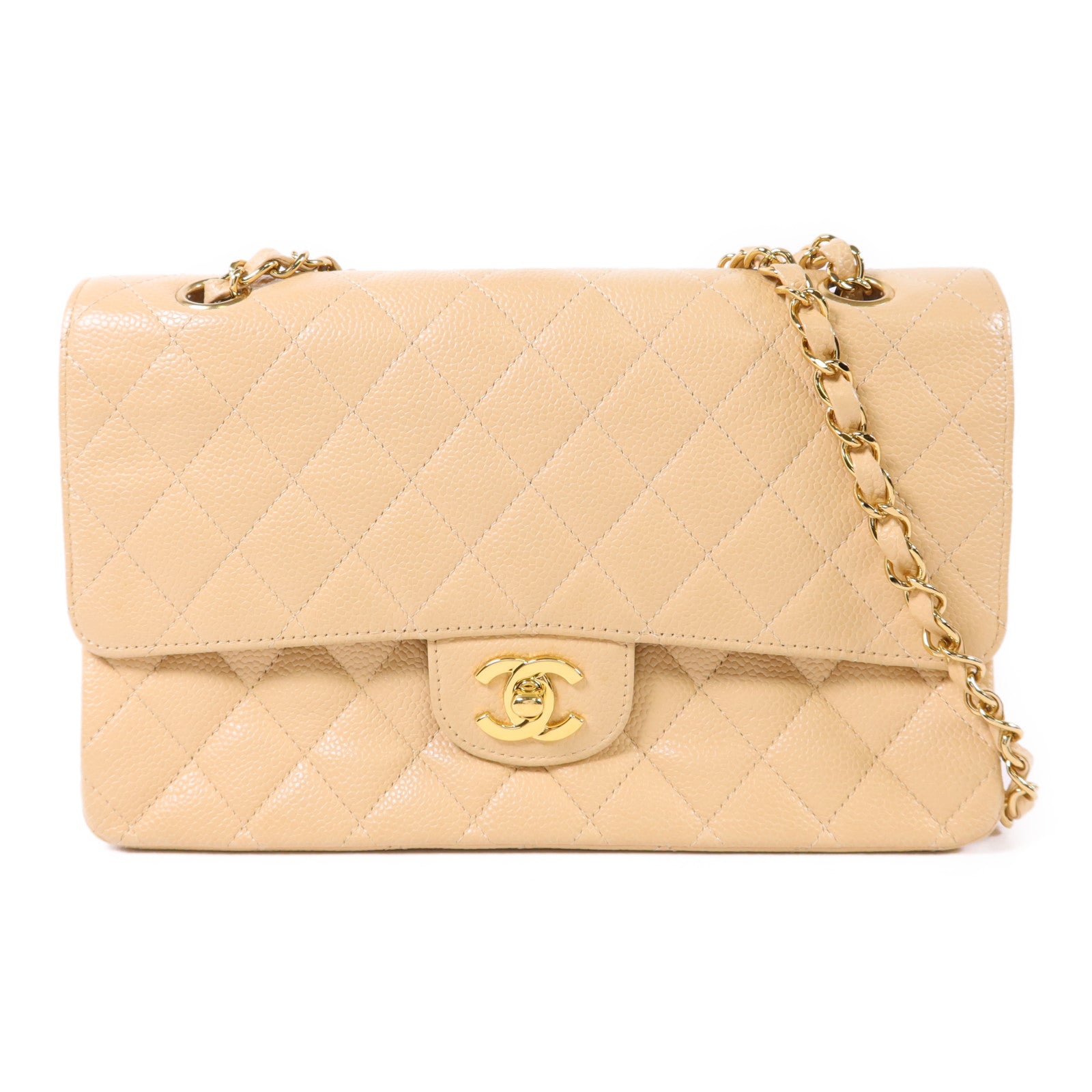 CHANEL 牛皮皮革Classic 25金扣鏈帶肩背袋