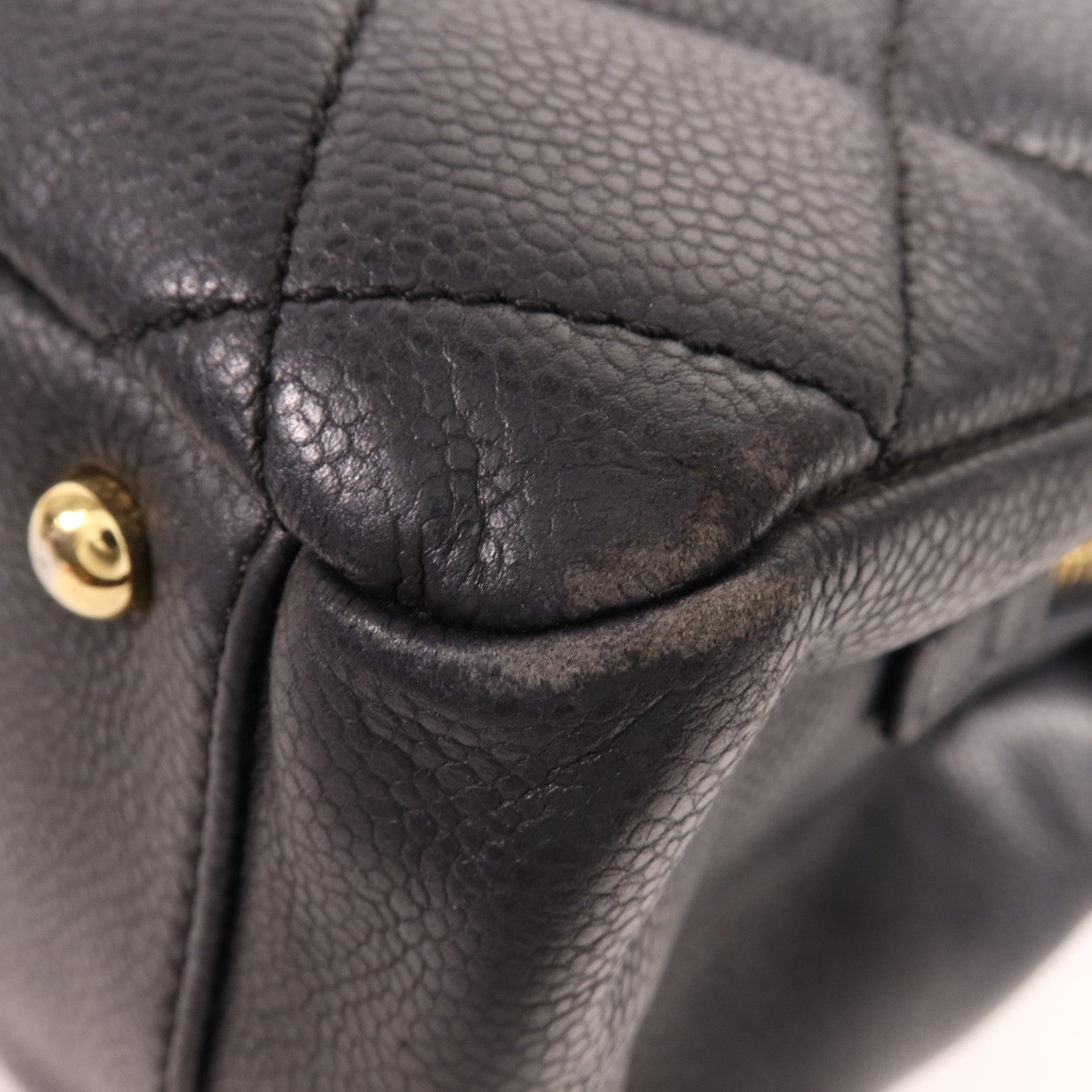 CHANEL 牛皮皮革Tote Bag金扣肩背袋