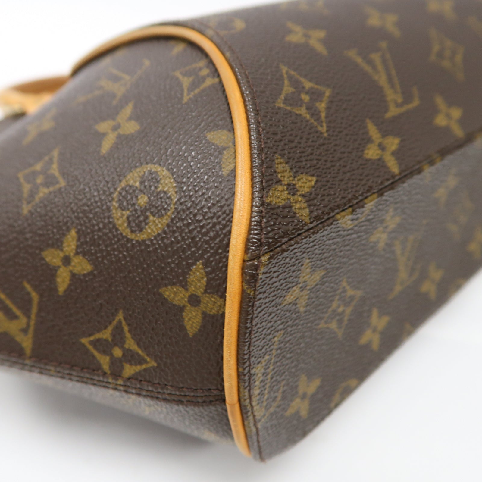 LOUIS VUITTON 【激減優惠】Monogram Elipse MM金扣手挽袋啡色