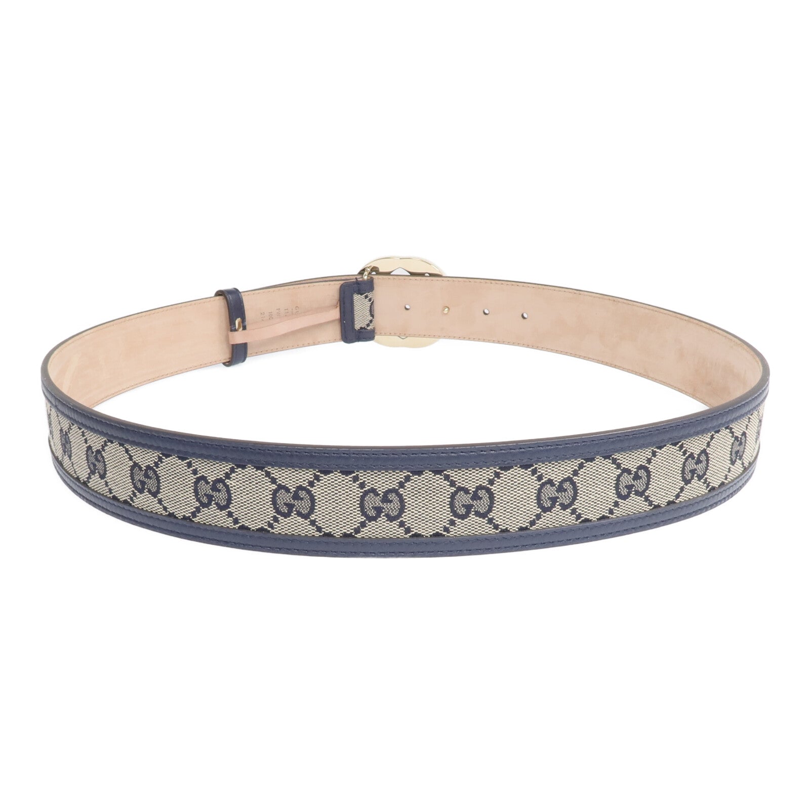 GUCCI 皮革/帆布Belt金扣皮帶