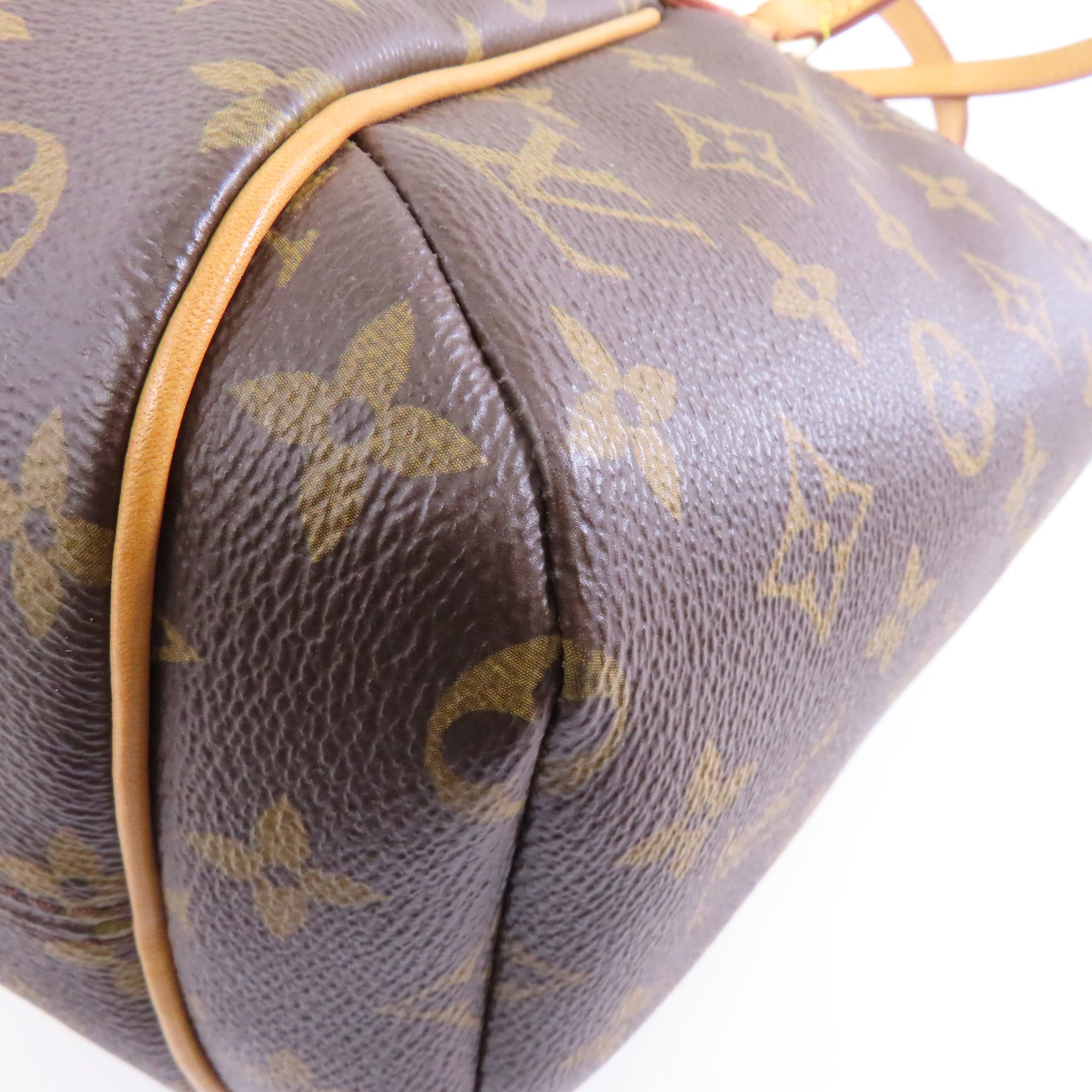 LOUIS VUITTON Monogram Totally PM金扣手挽袋棕色