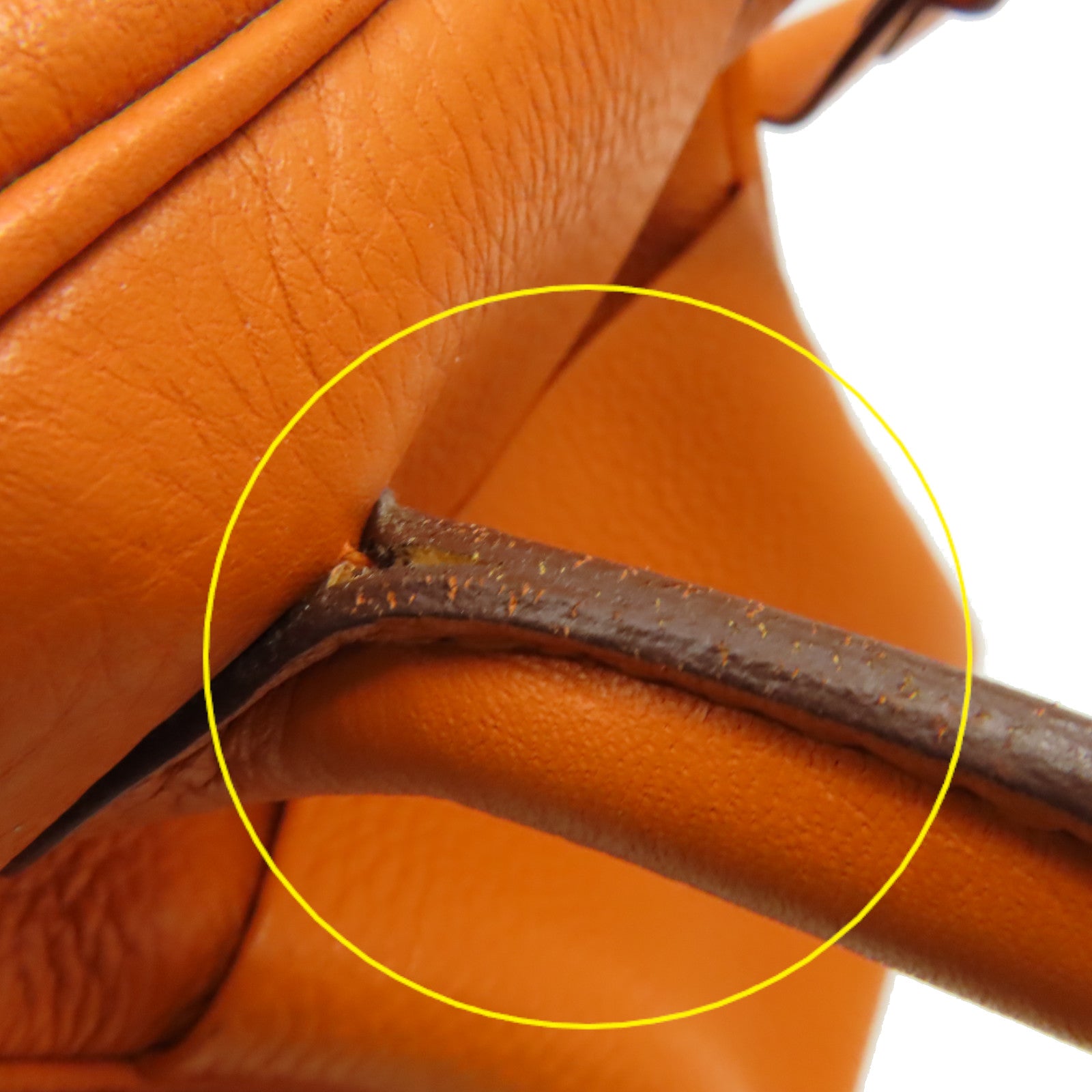 HERMES 【激減優惠】Clemence皮革Lindy 34 Shoulder Bag銀扣手挽肩背兩用袋Orange/橙色