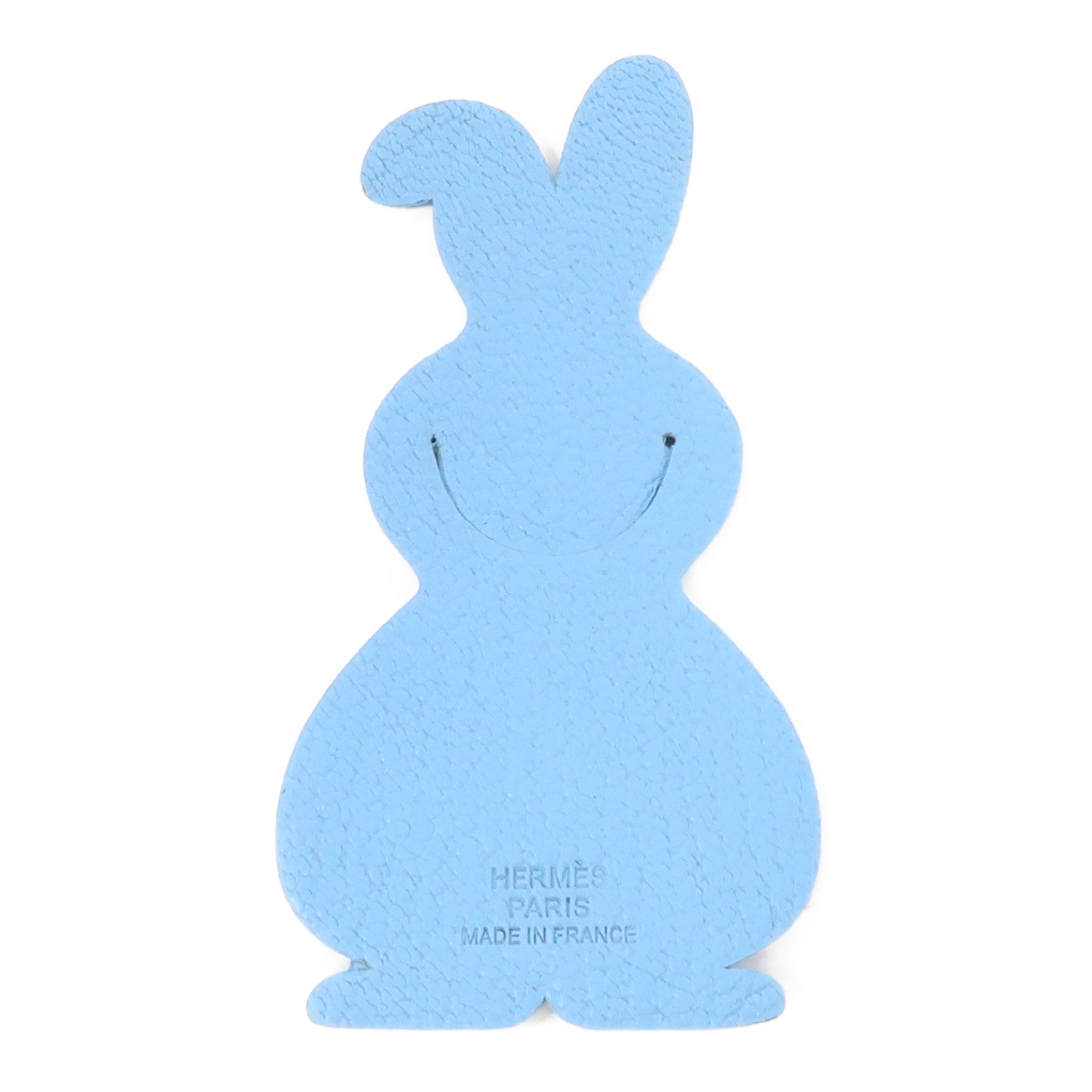 HERMES Chevre皮革Pikabook Rabbit Bookmark書籤糖果藍色