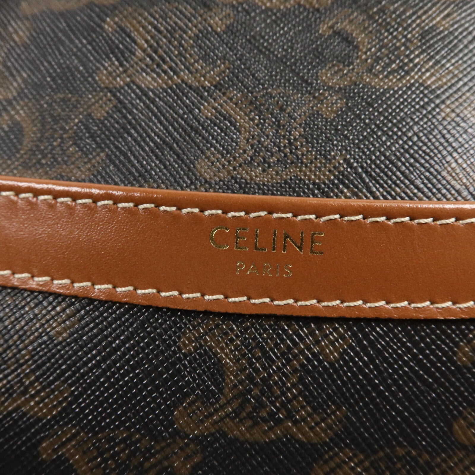 CELINE Triomphe Canvas Patapans Medium鏈帶肩背袋