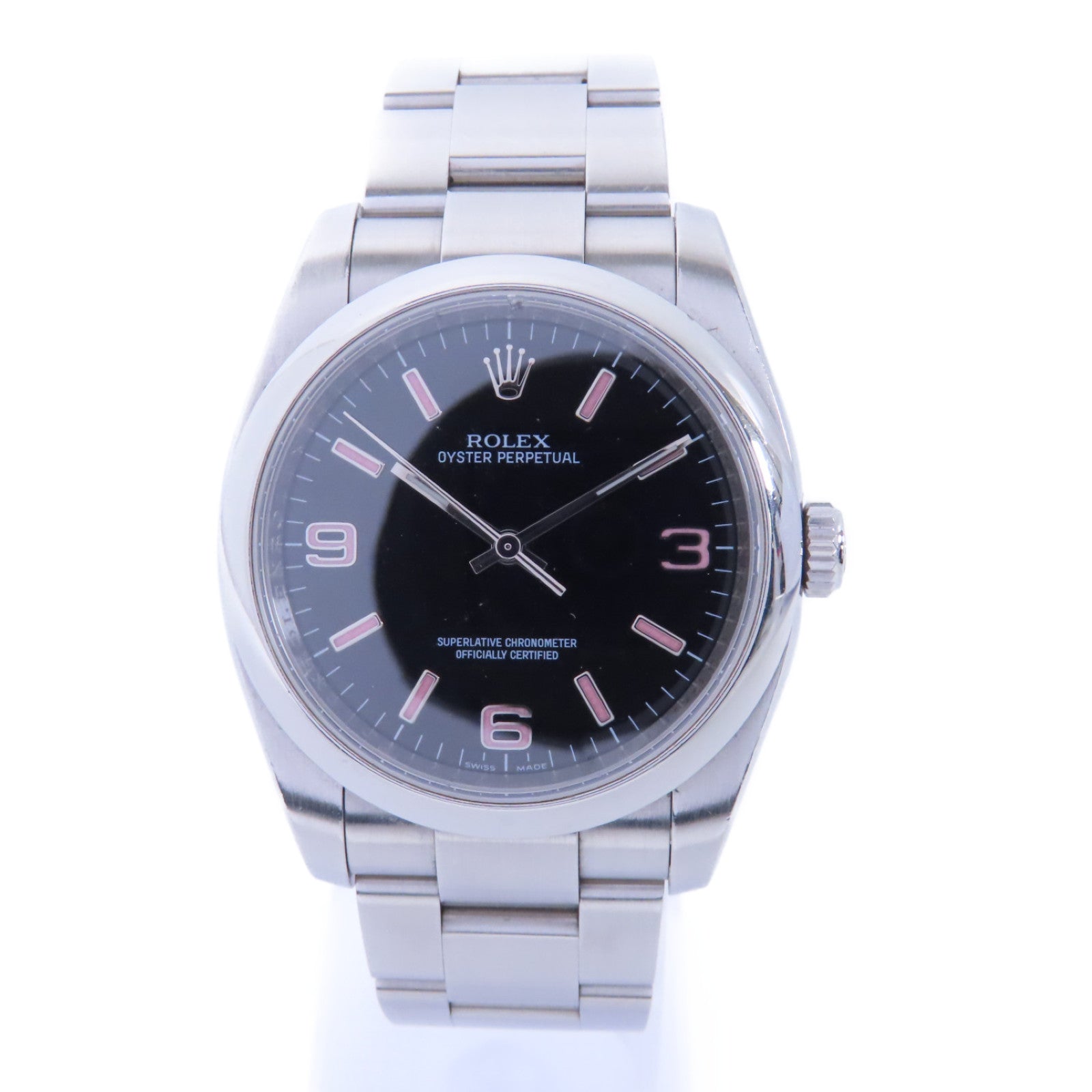 ROLEX 【激減優惠】Oyster Perpetual不鏽鋼手錶自動機芯黑色