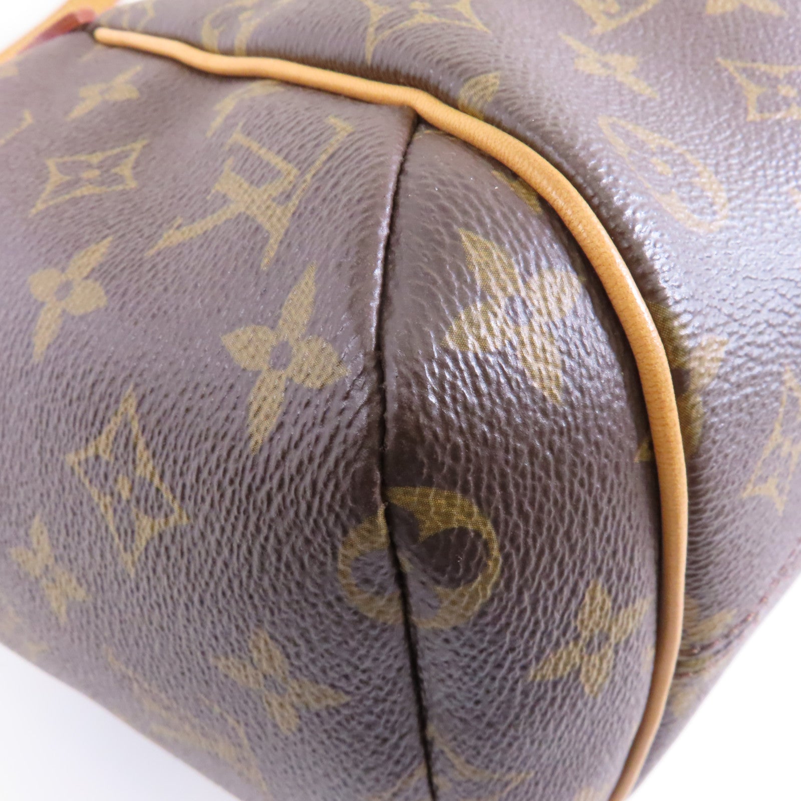 LOUIS VUITTON Monogram Totally PM金扣手挽袋棕色