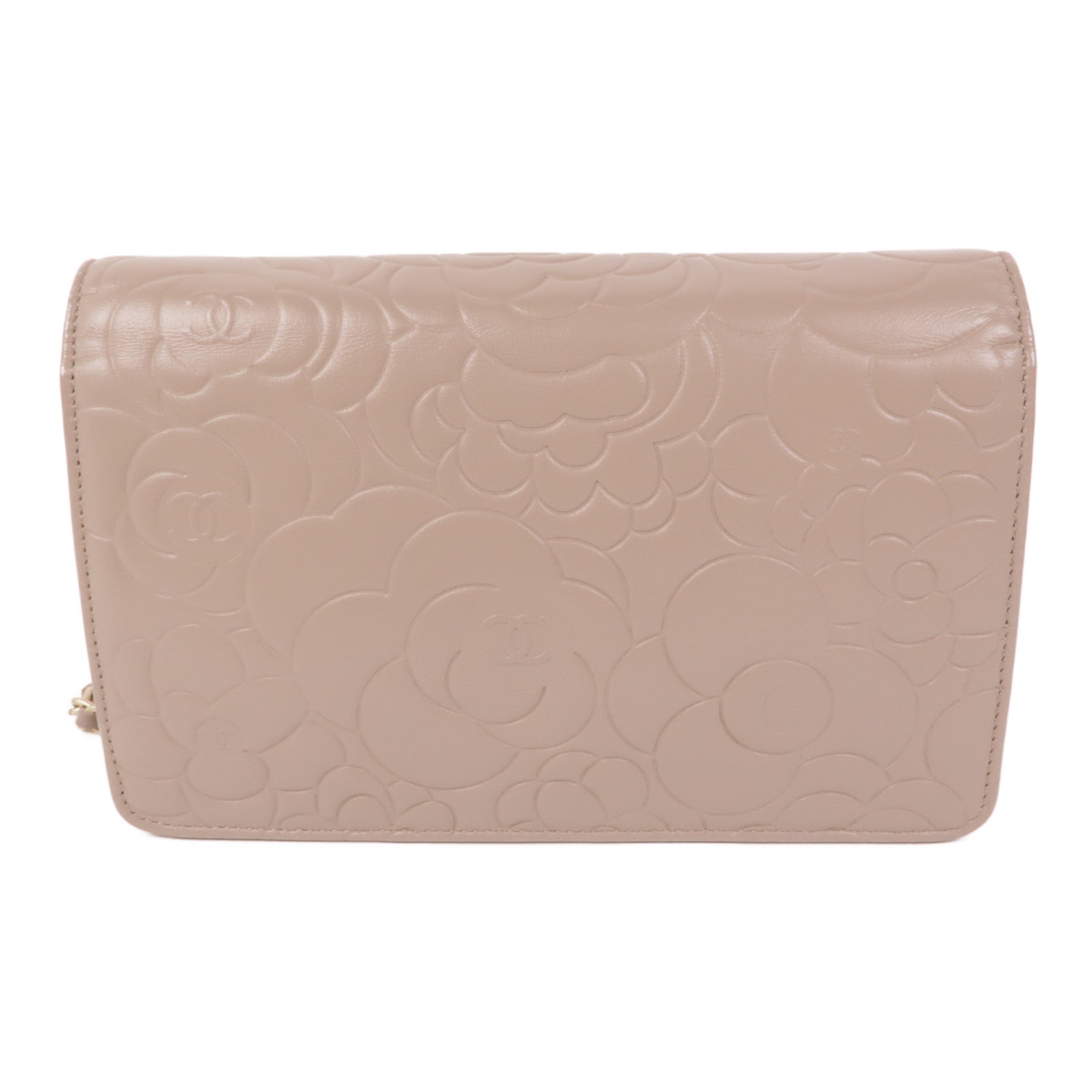 CHANEL 羊皮皮革WOC Chain Shoulder Bag金扣鏈帶肩背袋