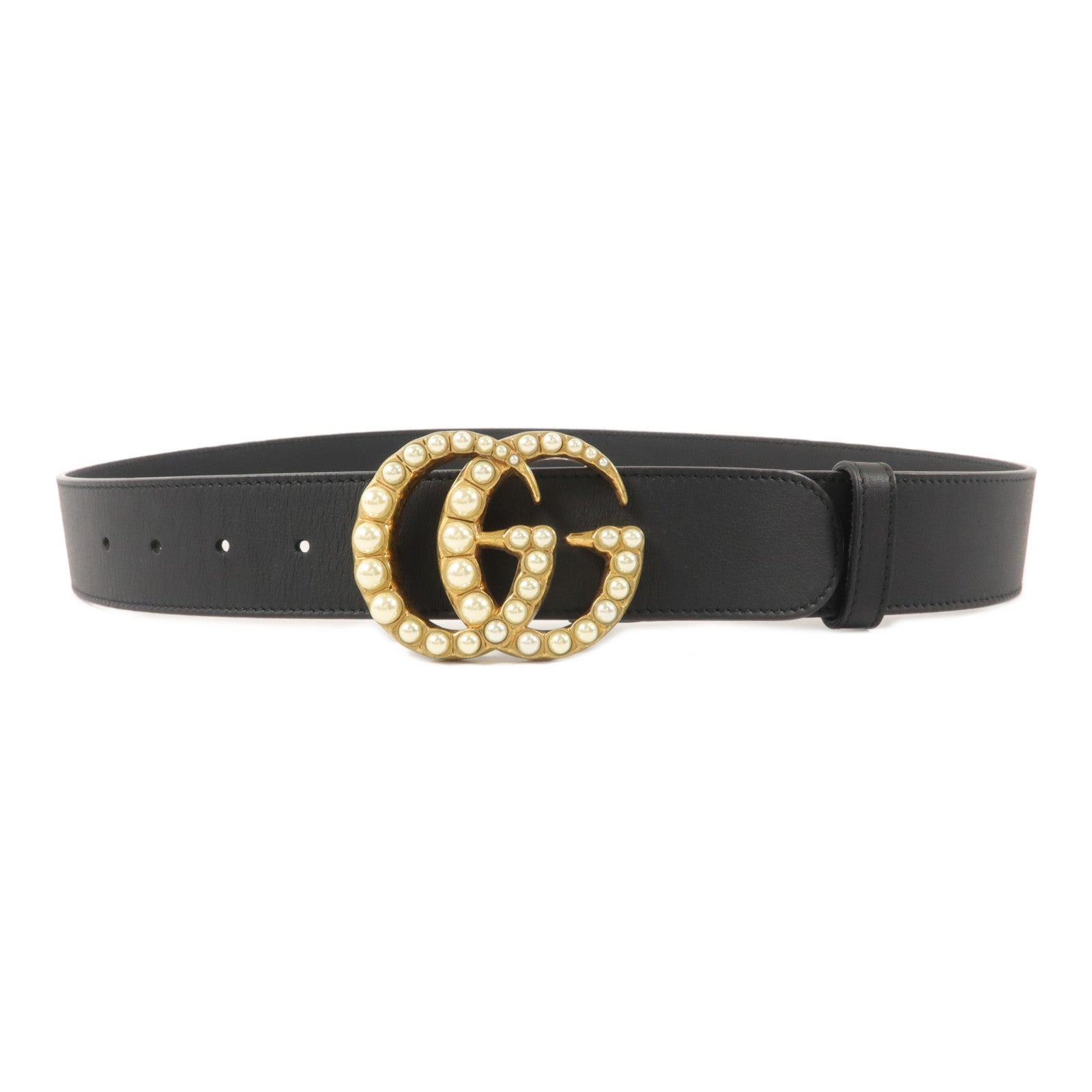 GUCCI 牛皮皮革GG Marrmont Belt 90cm皮帶