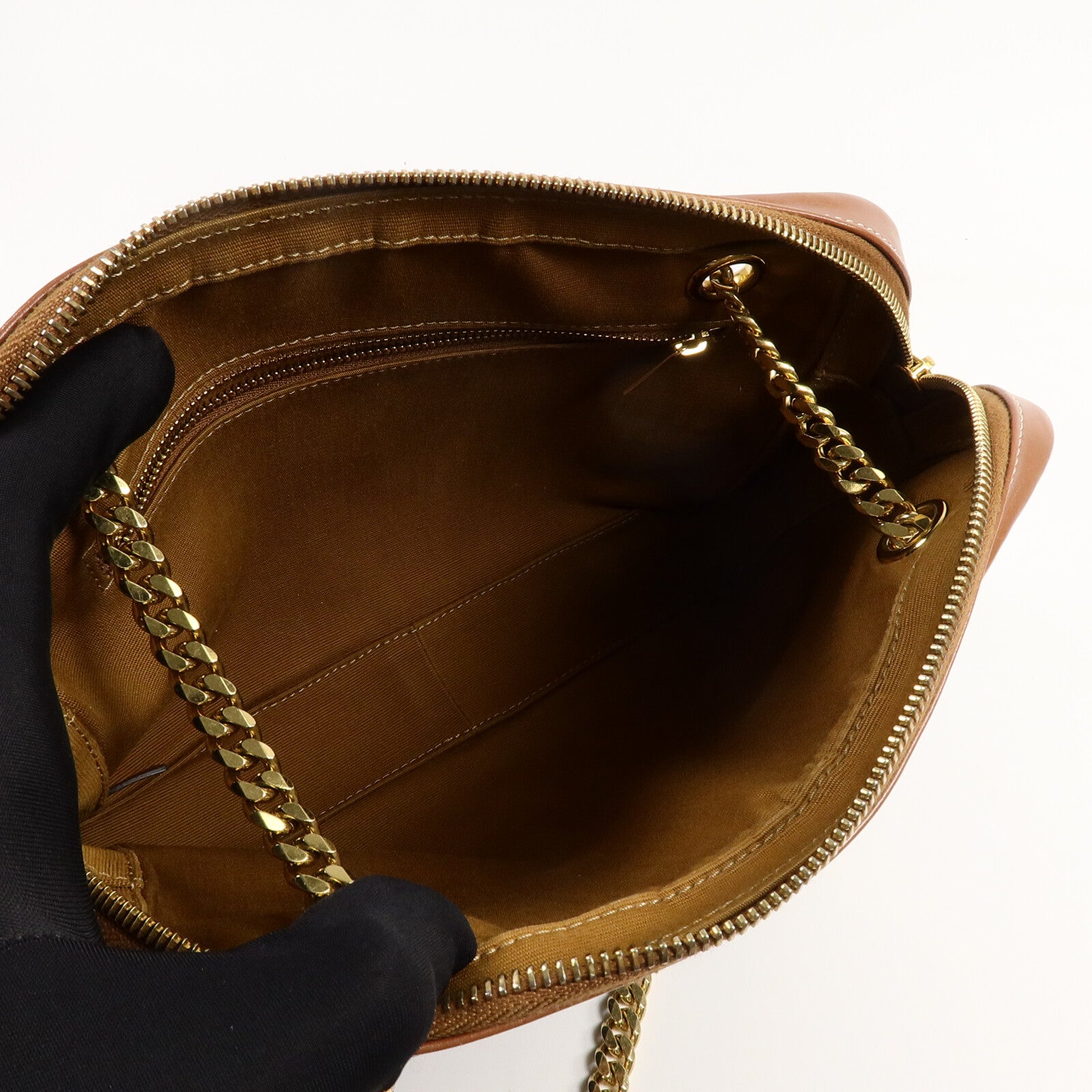 CELINE Triomphe Canvas Patapans Medium鏈帶肩背袋