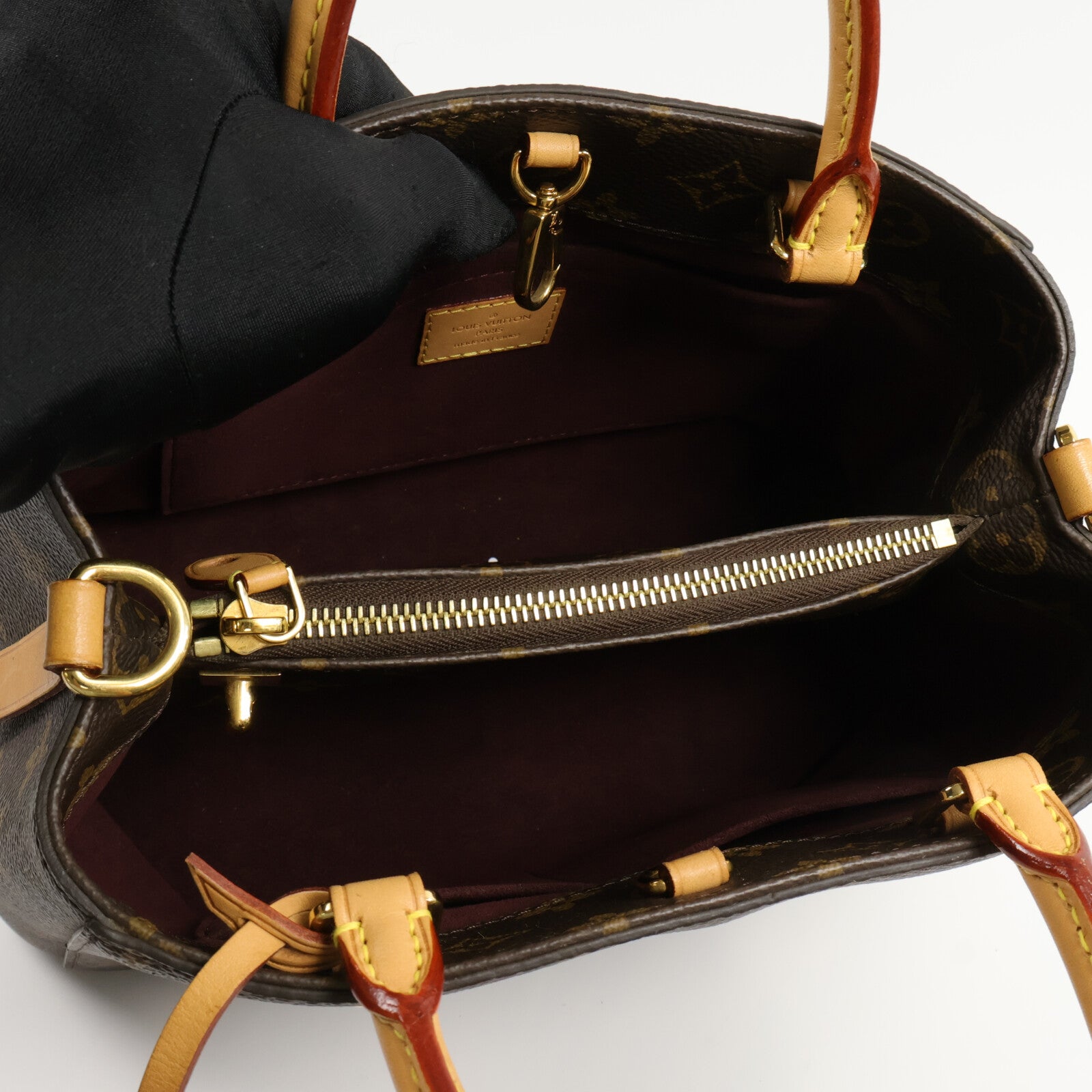 LOUIS VUITTON Monogram Montaigne BB手挽肩背兩用袋棕色