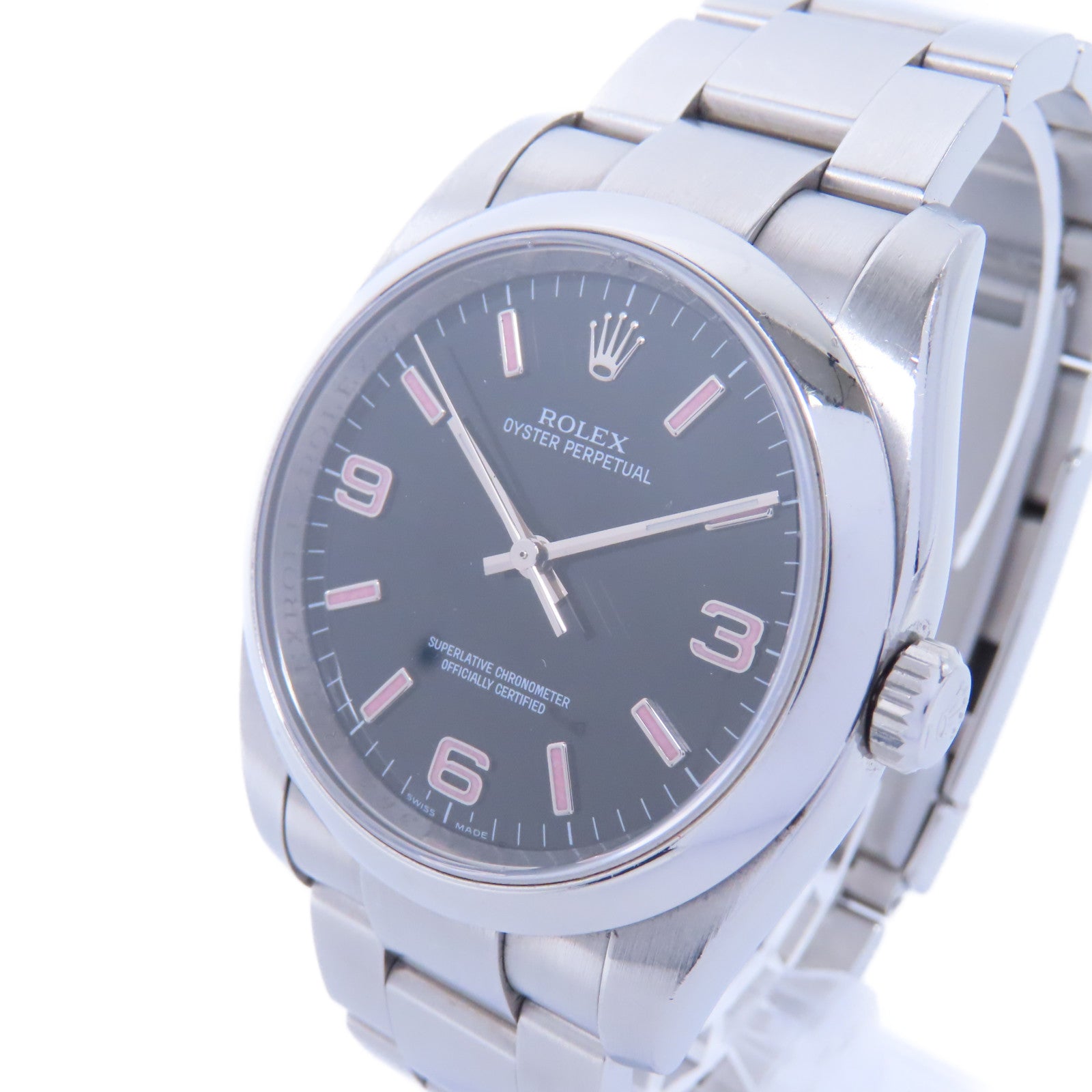 ROLEX 【激減優惠】Oyster Perpetual不鏽鋼手錶自動機芯黑色