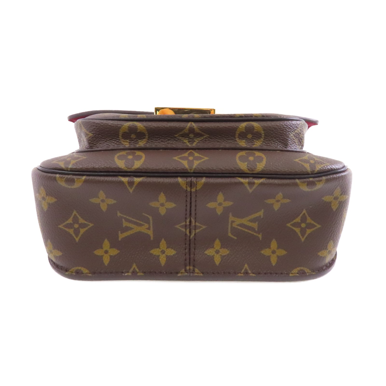 LOUIS VUITTON Monogram Passy金扣鏈帶肩背袋棕色