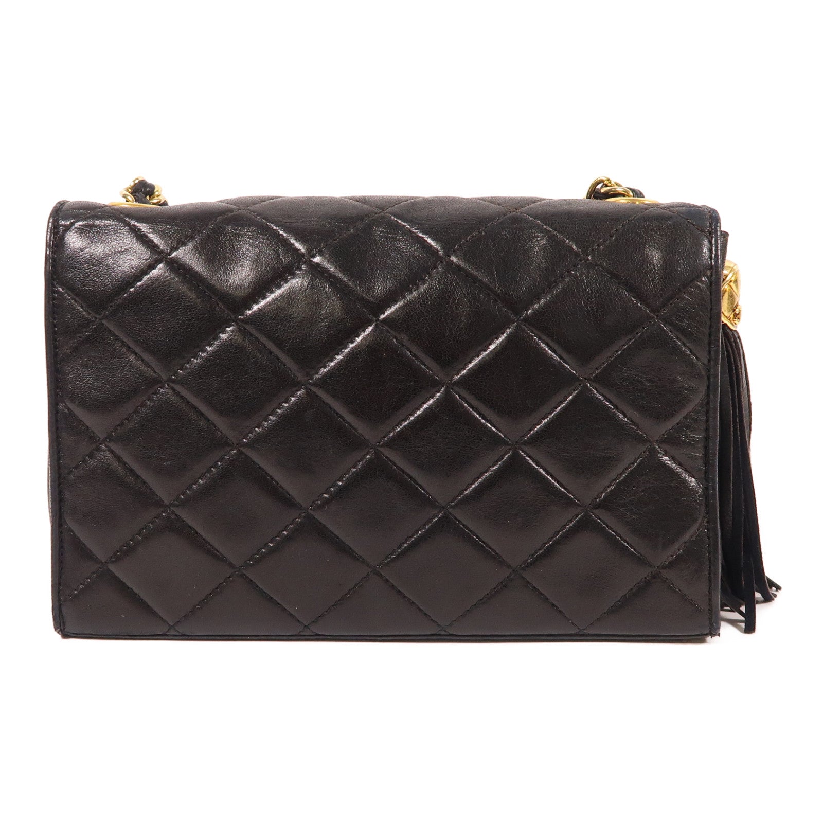 CHANEL 羊皮皮革Vintage Bag金扣鏈帶肩背袋