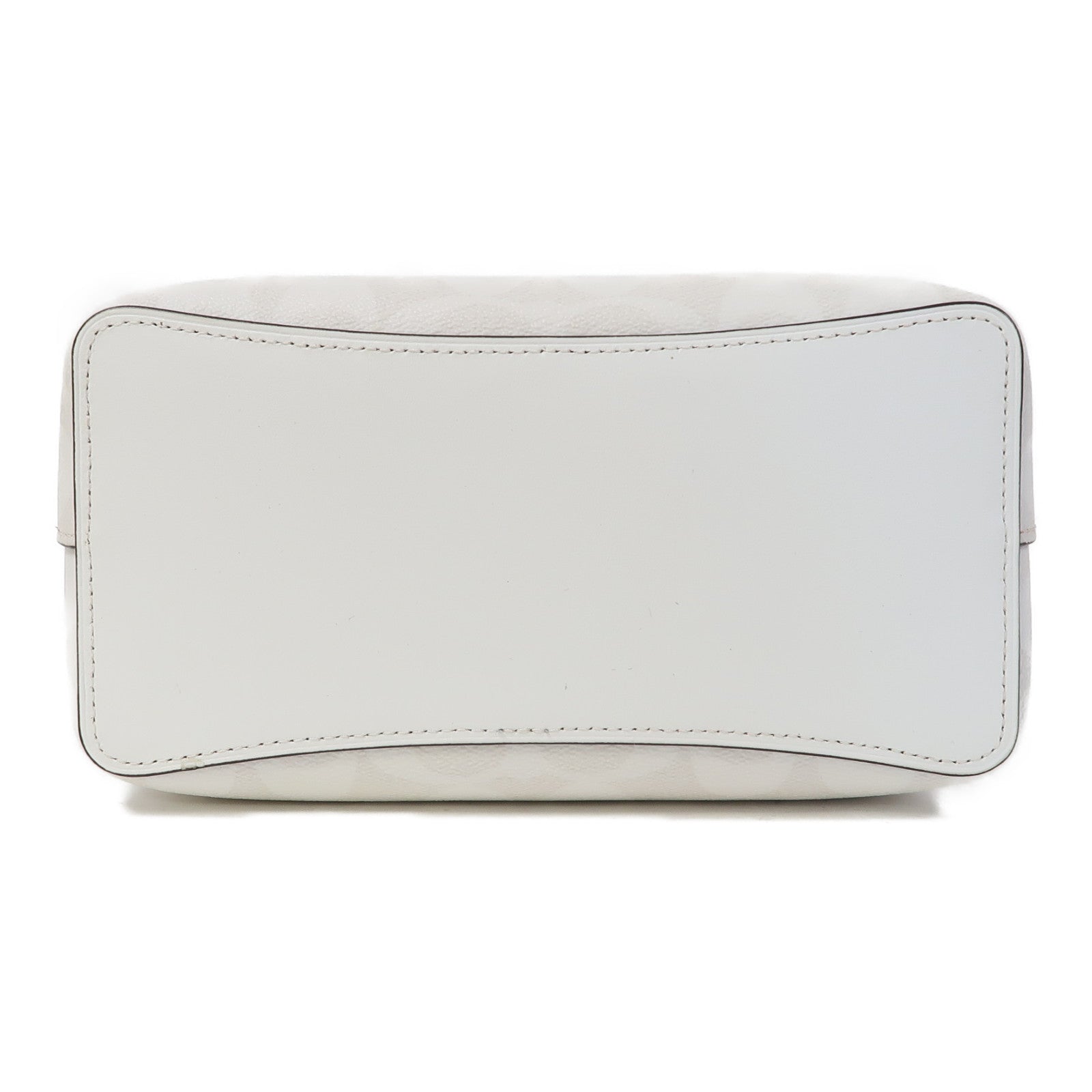COACH 牛皮皮革2 Way Shoulder金扣手挽肩背兩用袋白色