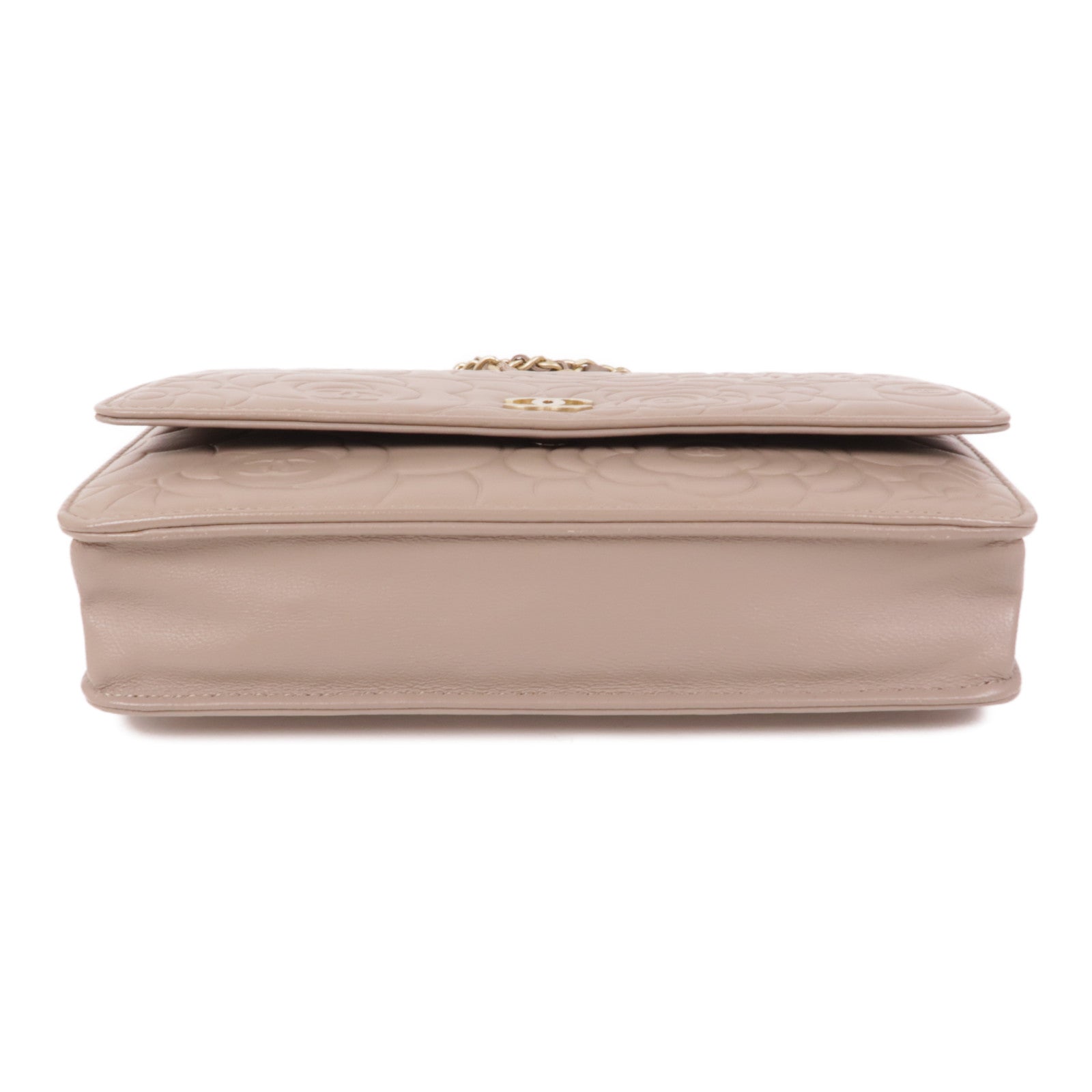 CHANEL 羊皮皮革WOC Chain Shoulder Bag金扣鏈帶肩背袋