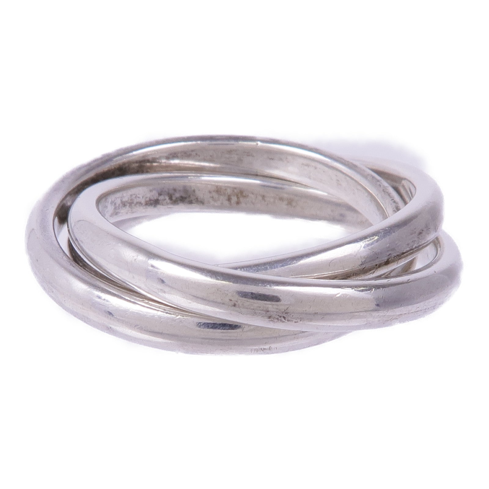 TIFFANY＆CO 925純銀Triple Rolling Ring戒指US#9