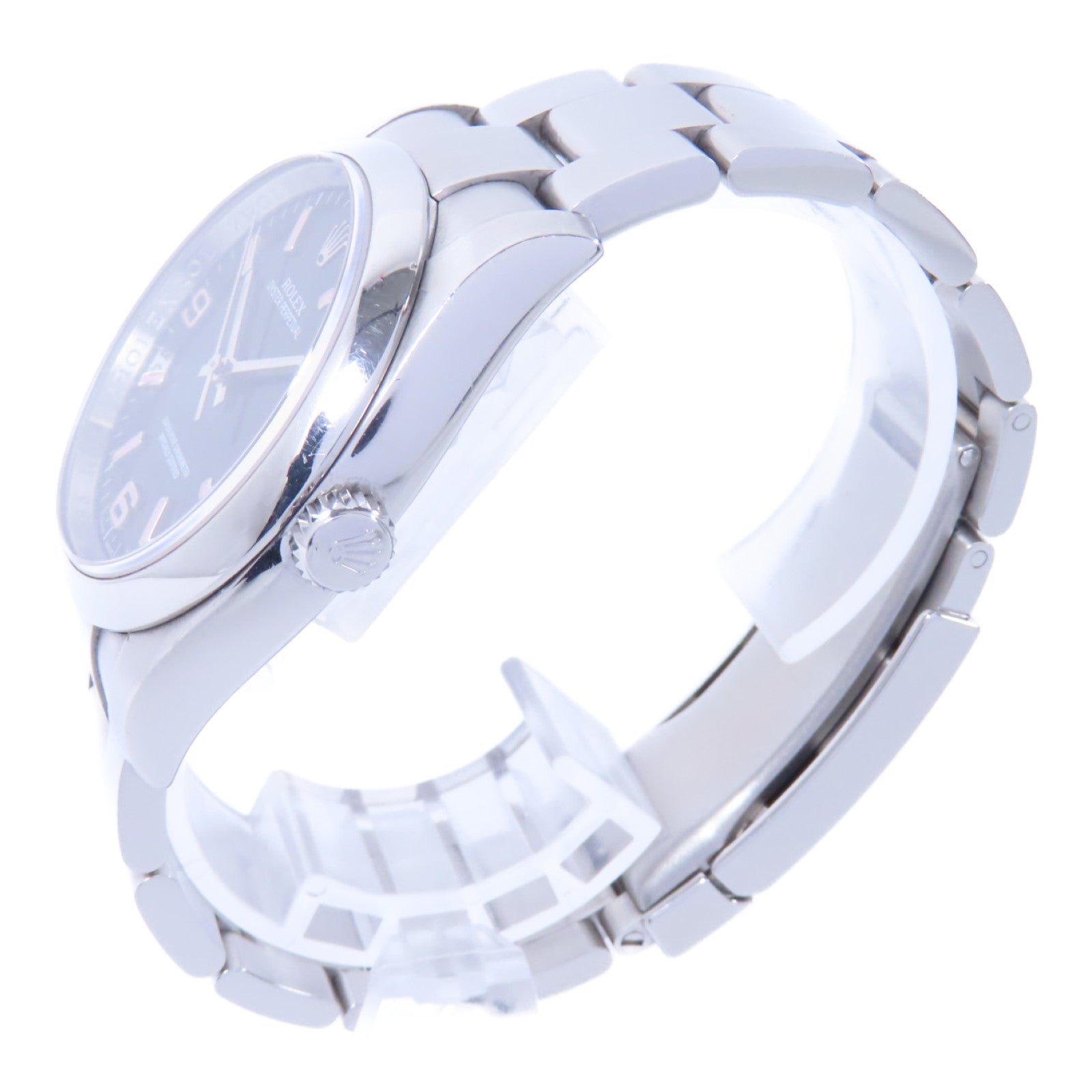 ROLEX 【激減優惠】Oyster Perpetual不鏽鋼手錶自動機芯黑色