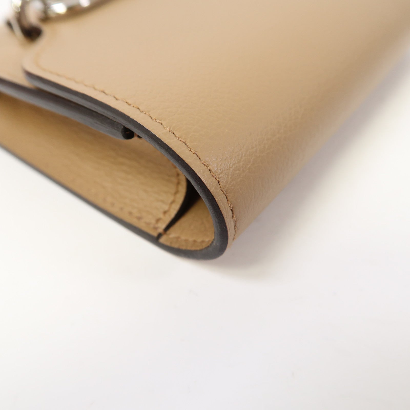 HERMES 【激減優惠】Evercolor皮革Roulis Slim Wallet銀扣錢包淺啡色/黃色
