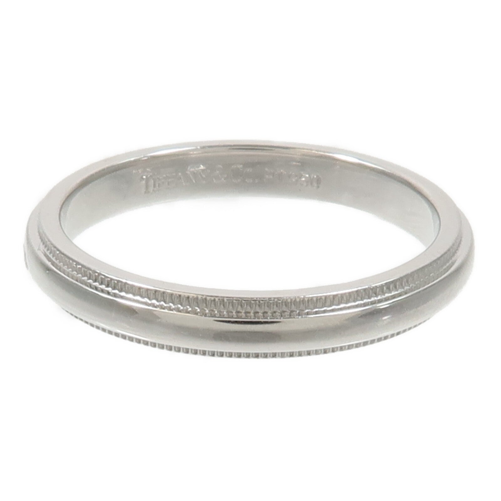 TIFFANY＆CO PT950鉑金Milgrain Band Ring戒指