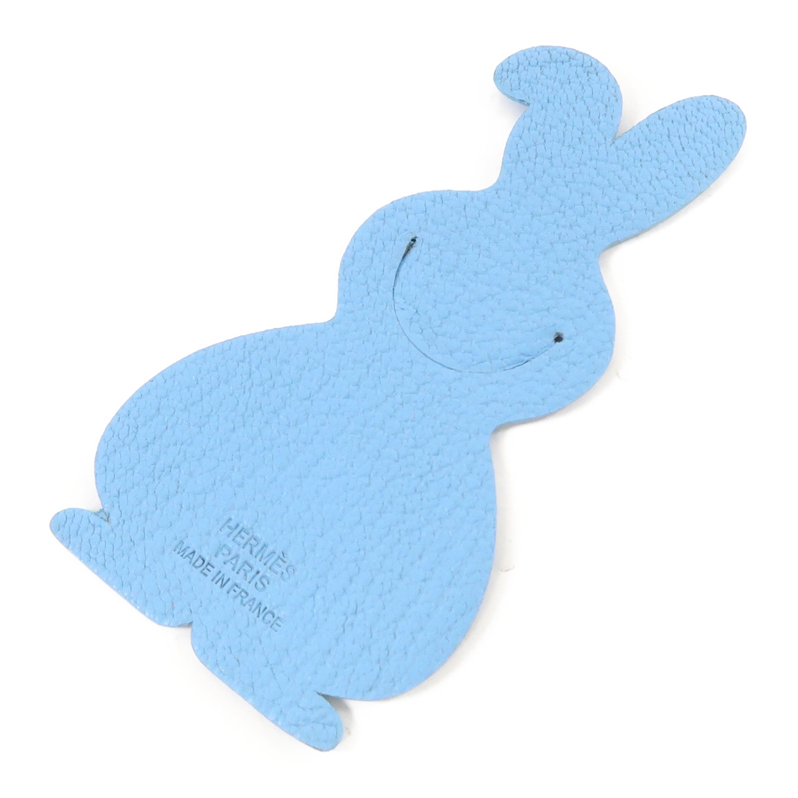 HERMES Chevre皮革Pikabook Rabbit Bookmark書籤糖果藍色