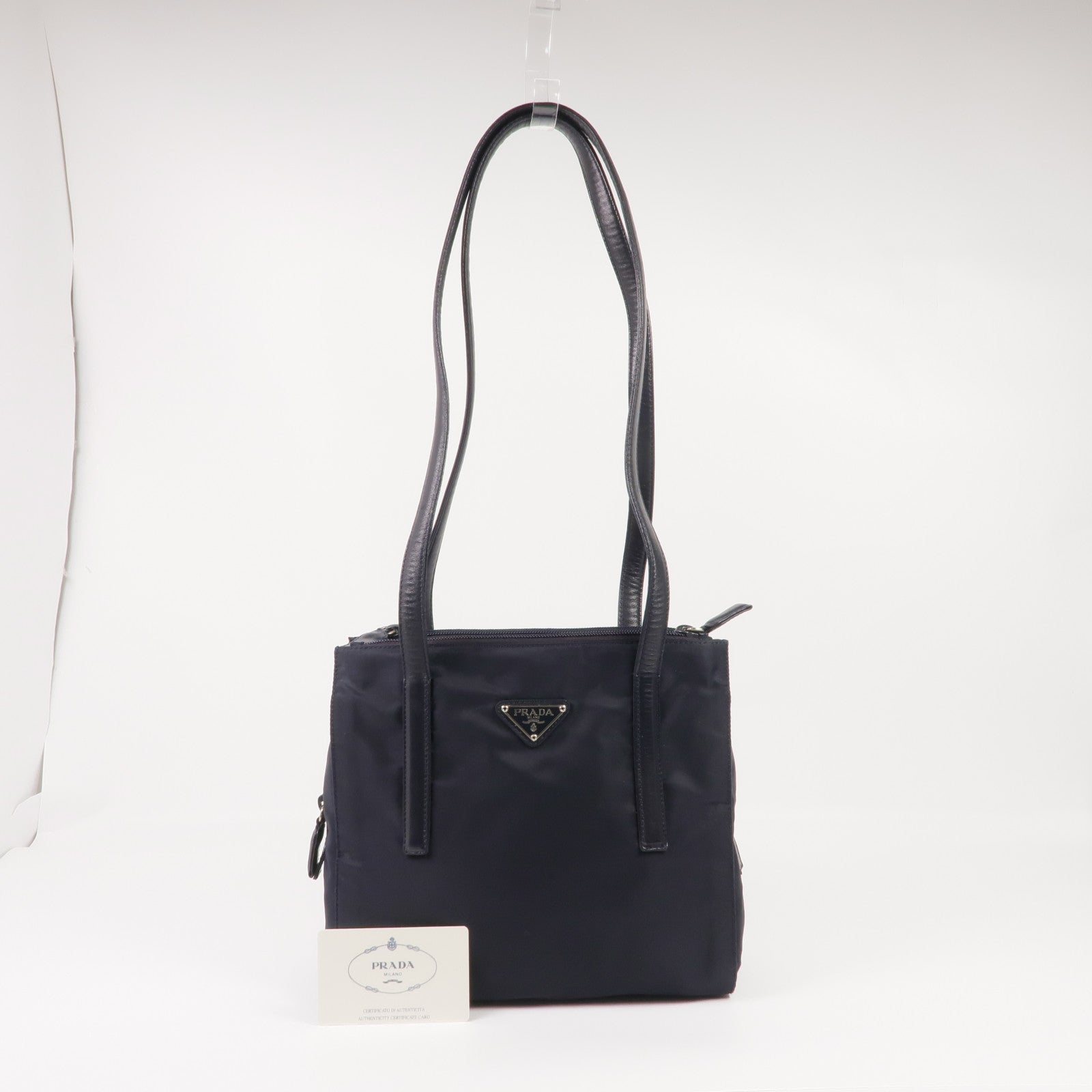 PRADA 尼龍Shoulder Bag銀扣肩背袋