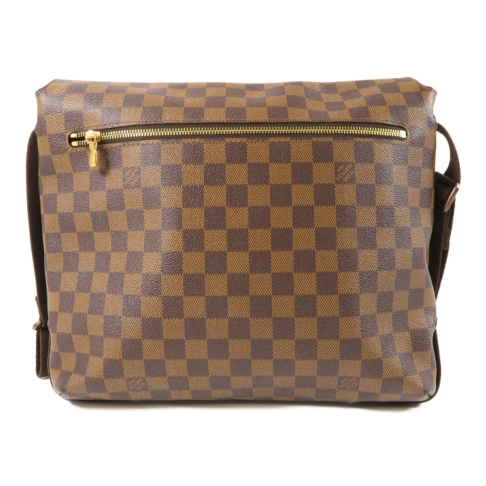 LOUIS VUITTON Damier Brooklyn MM金扣肩背袋啡色
