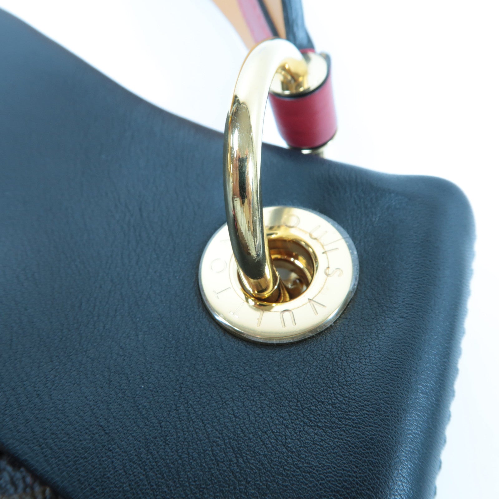 LOUIS VUITTON Monogram Tuileries Hobo金扣手挽袋啡色/黑色