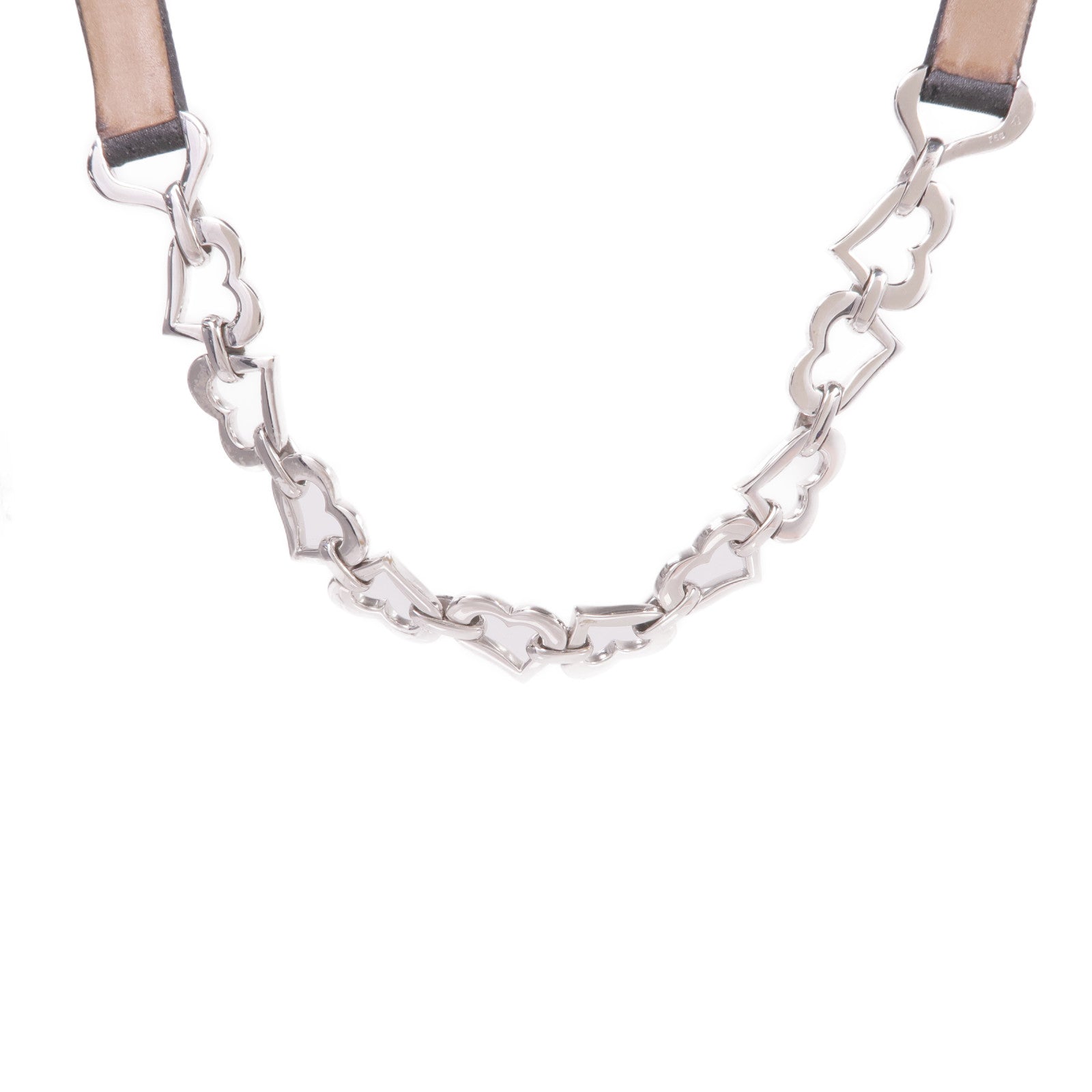 PIAGET 18K白金/皮革Diamond Choker鑽石項鍊