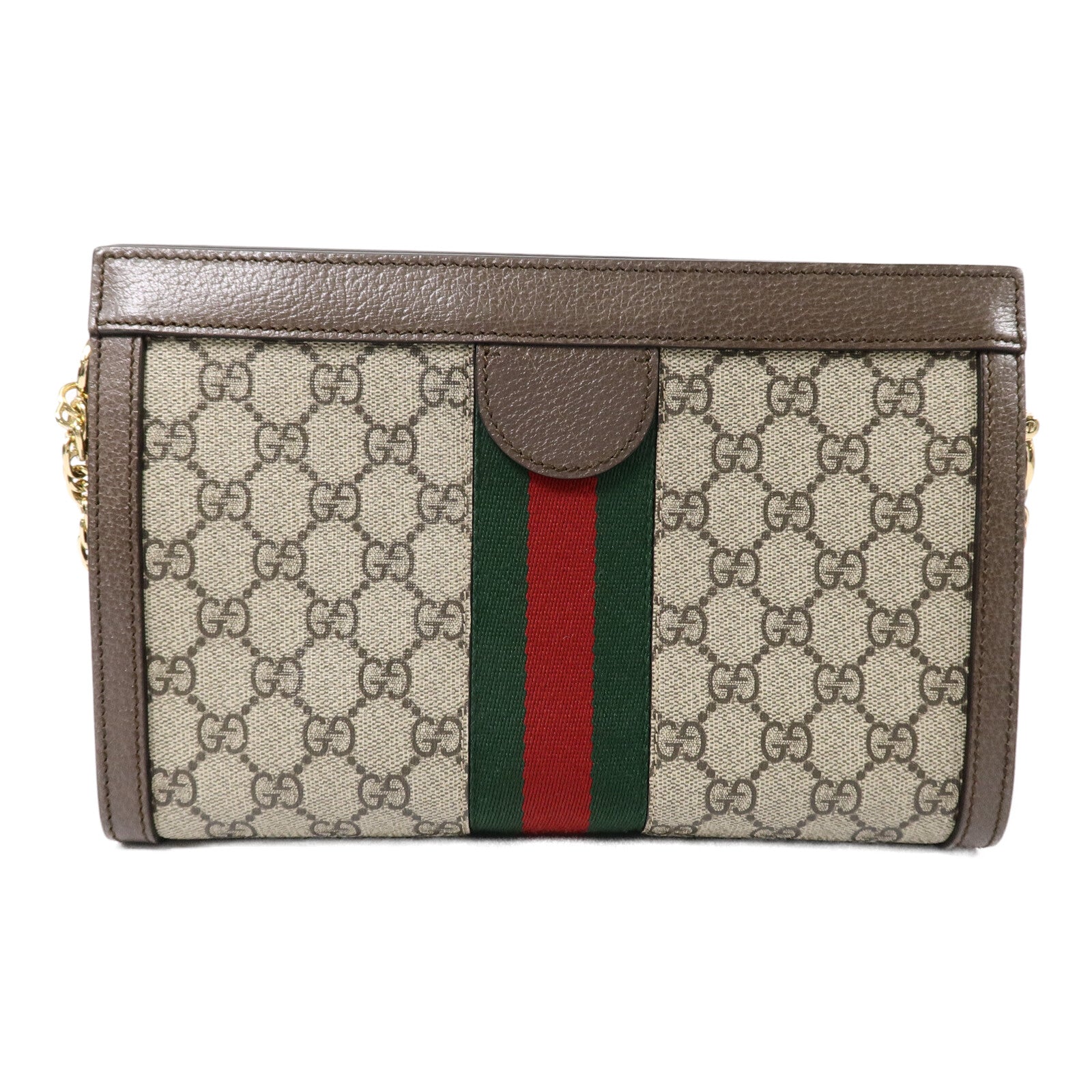 GUCCI 塗層帆布Ophidia GG鏈帶肩背袋