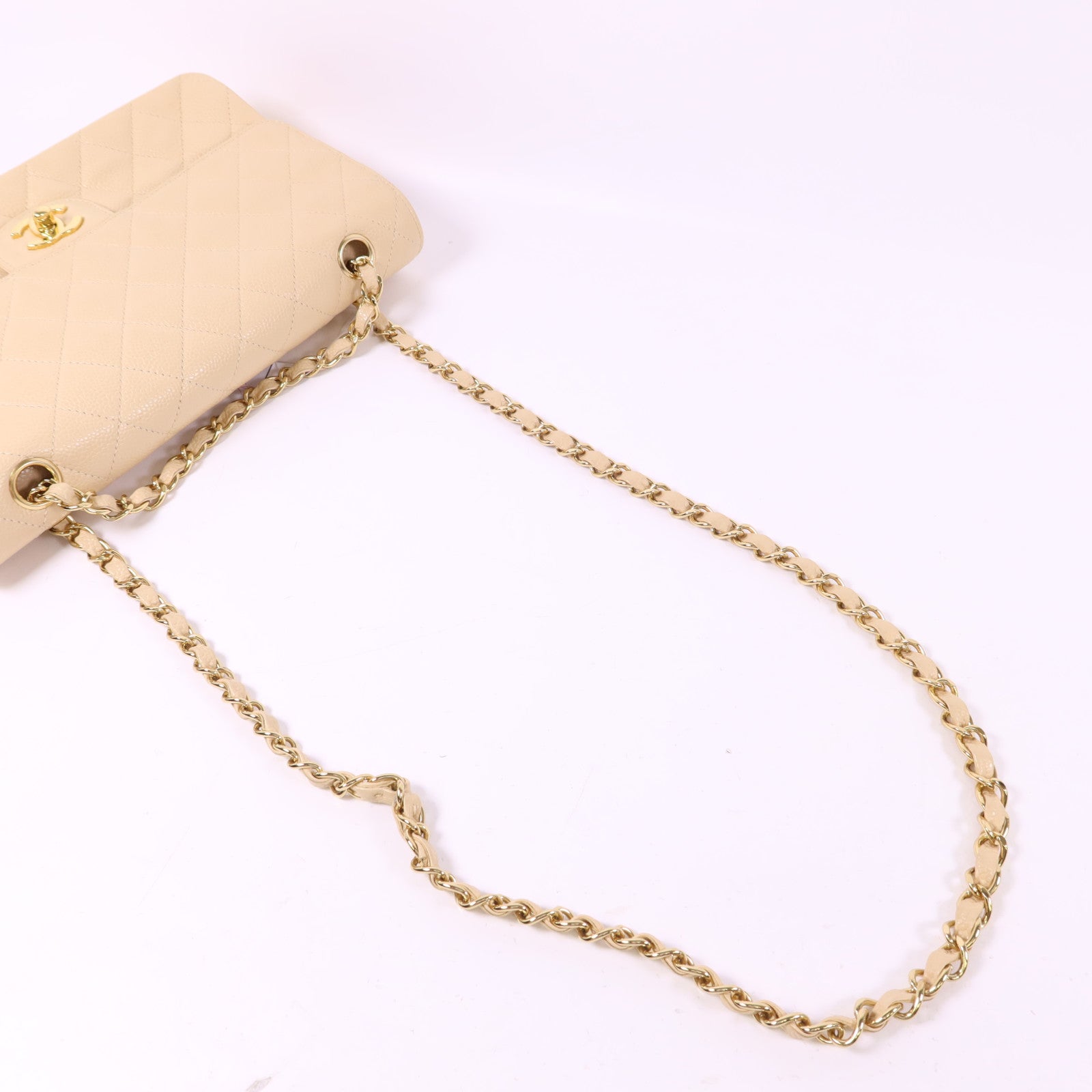 CHANEL 牛皮皮革Classic 25金扣鏈帶肩背袋