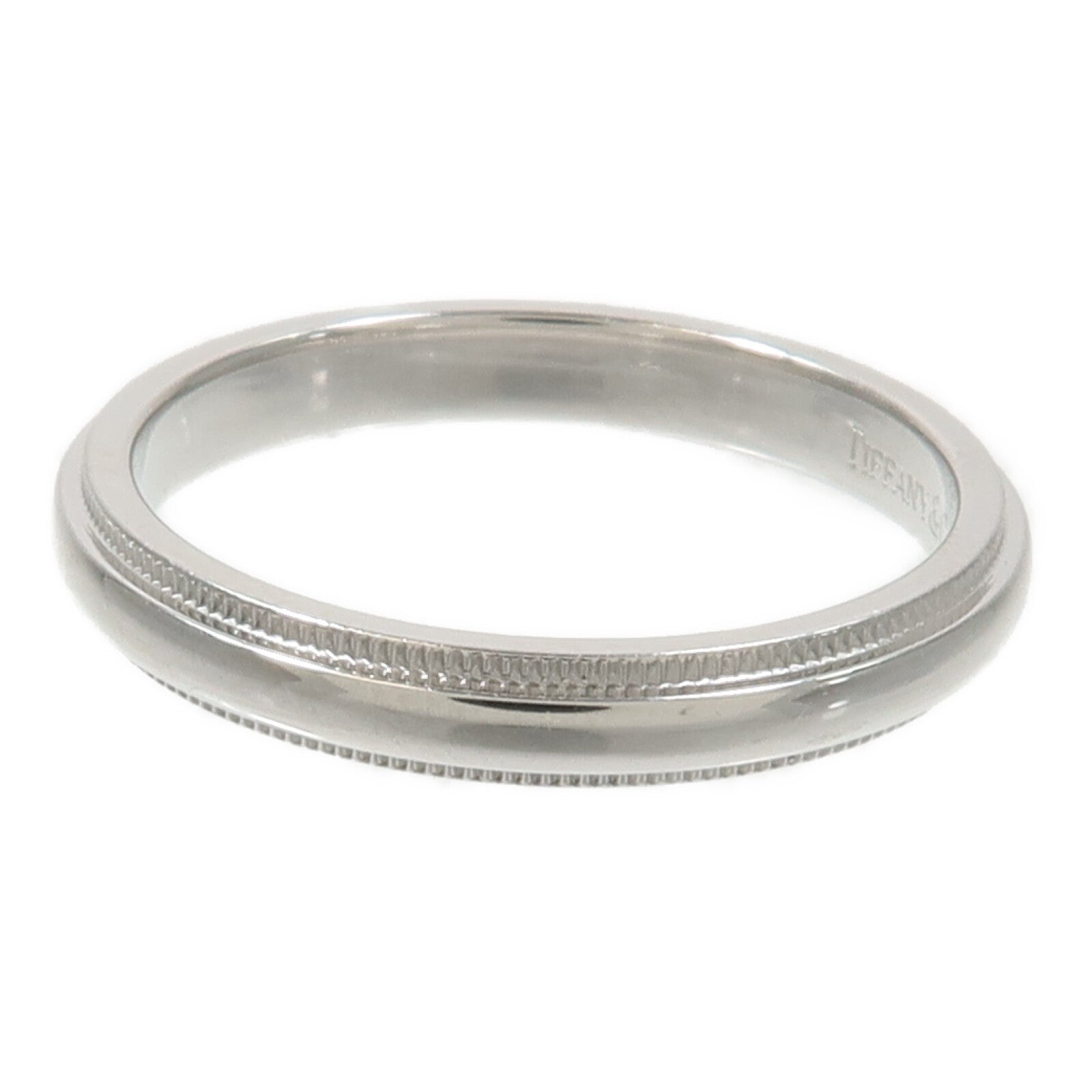 TIFFANY＆CO PT950鉑金Milgrain Band Ring戒指
